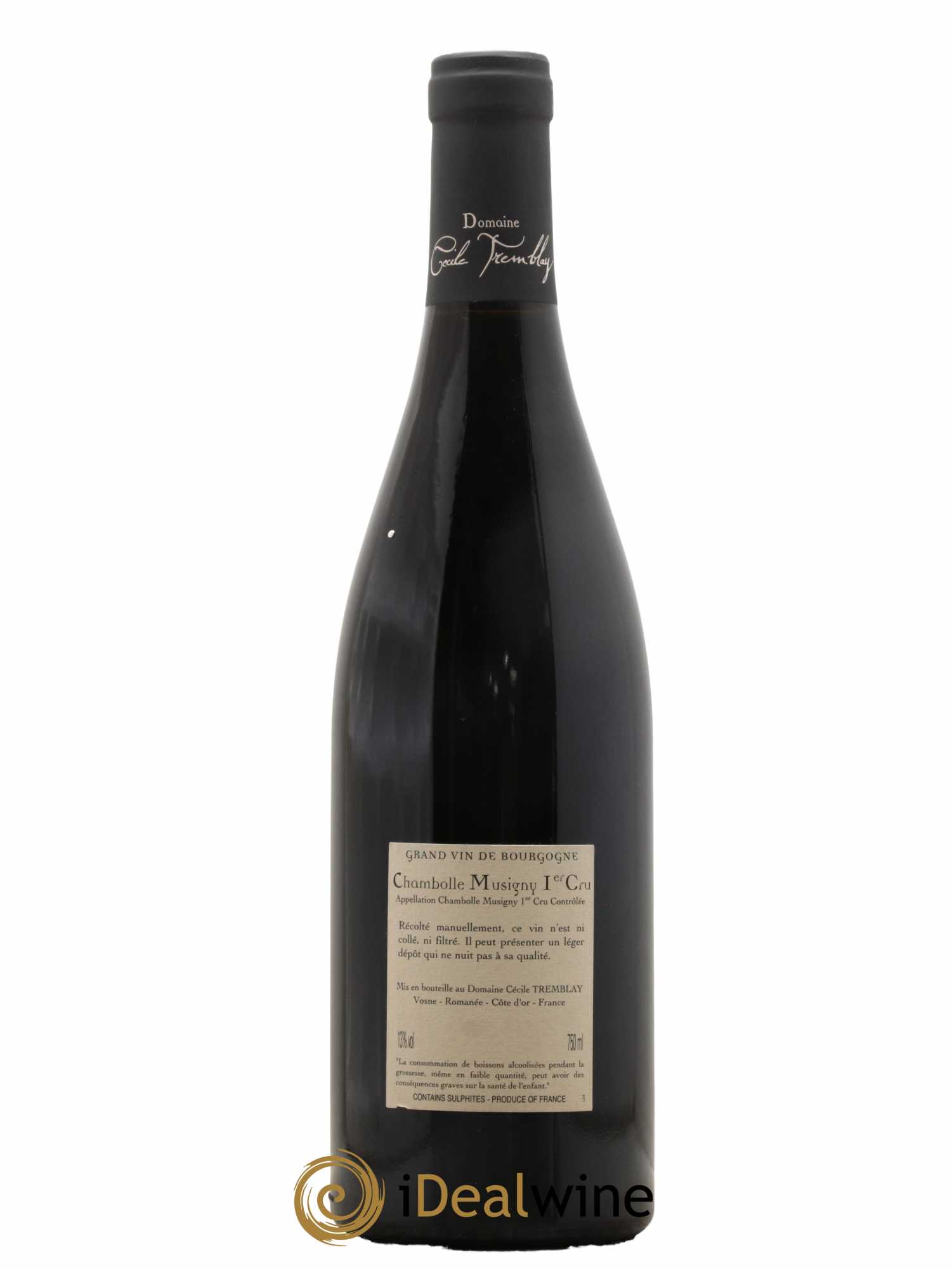 Chambolle-Musigny 1er Cru Les Feusselottes Cécile Tremblay 2010 - Lot de 1 bouteille - 1