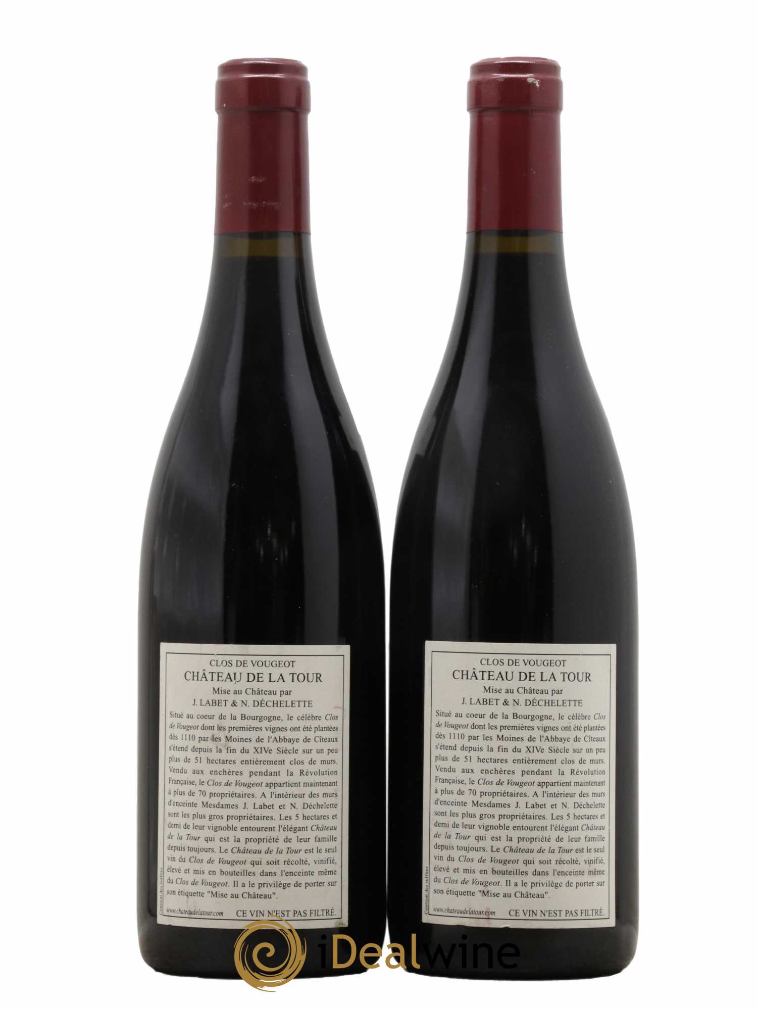 Clos de Vougeot Grand Cru Vieilles Vignes Château de La Tour 2005 - Lot de 2 bouteilles - 1