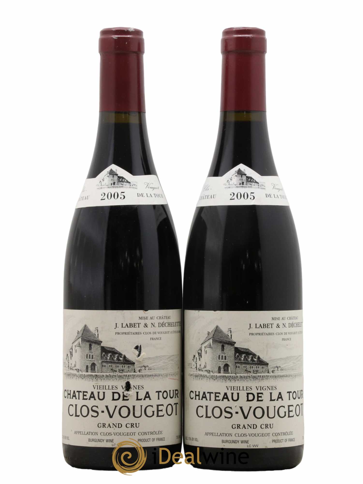 Clos de Vougeot Grand Cru Vieilles Vignes Château de La Tour 2005 - Lot de 2 bouteilles - 0