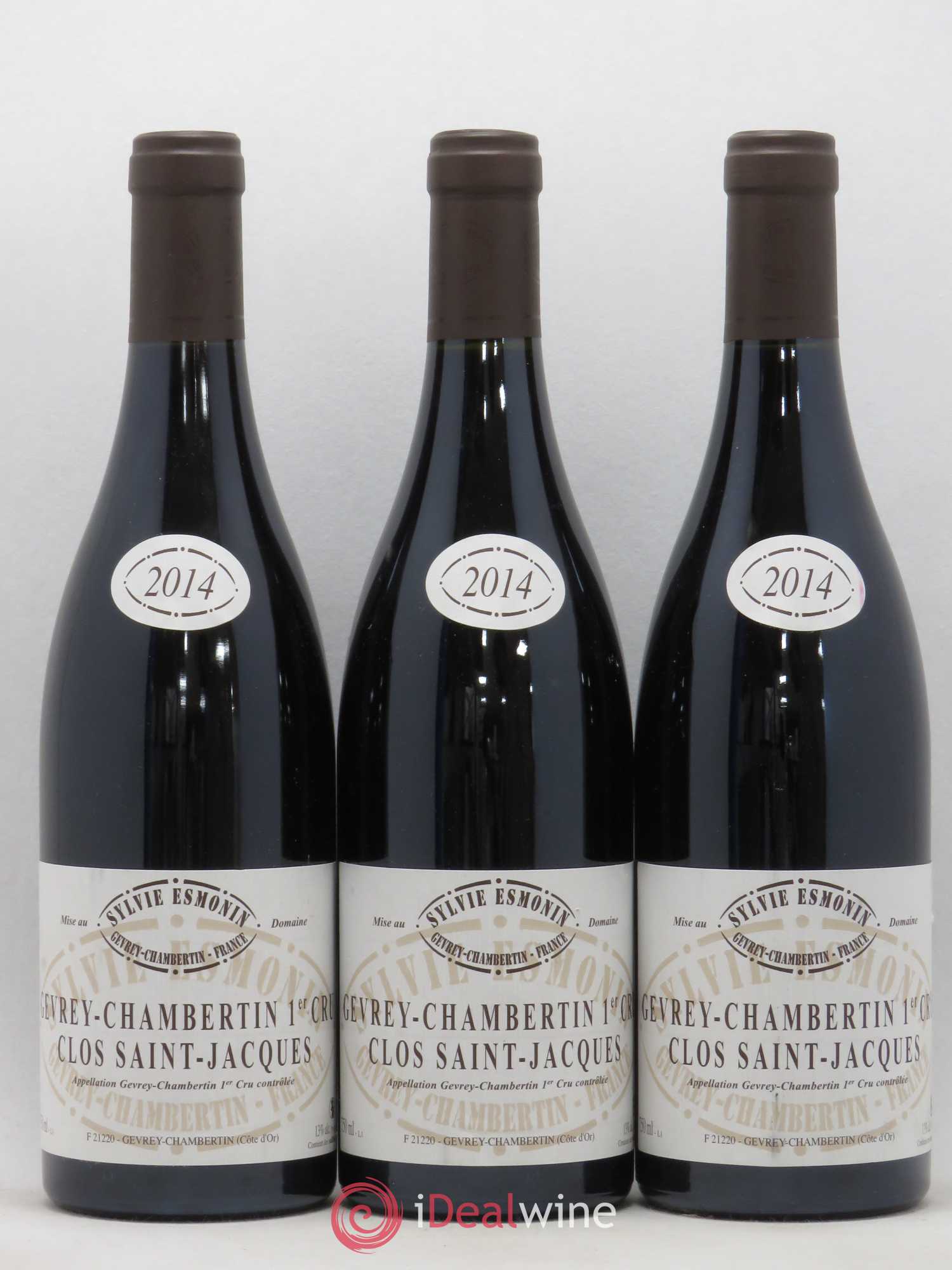 Gevrey-Chambertin 1er Cru Clos Saint Jacques Sylvie Esmonin 2014 - Lot de 3 bouteilles - 0