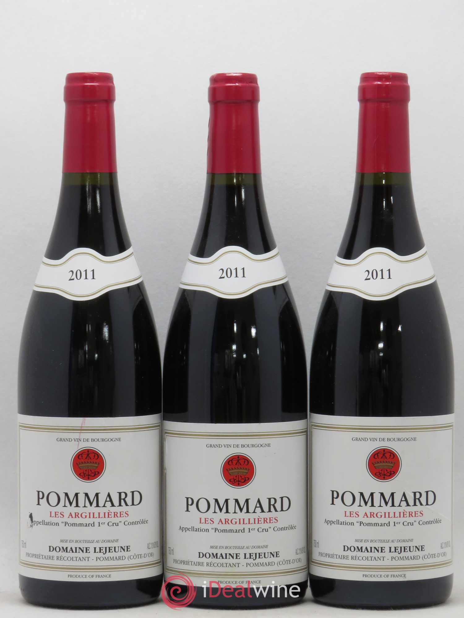 Pommard 1er Cru Les Argillières Lejeune 2011 - Posten von 3 Flaschen - 0