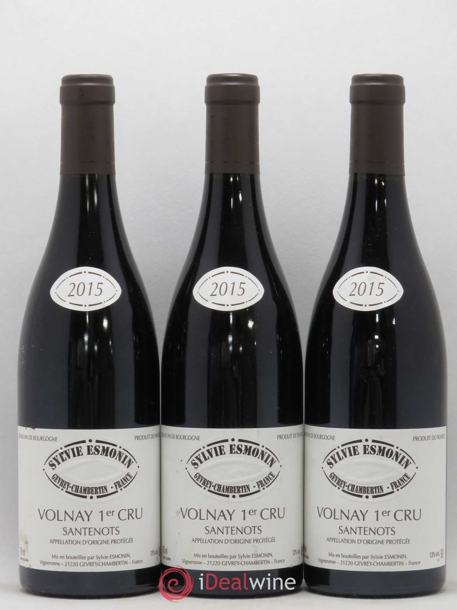 Volnay 1er Cru Santenots Sylvie Esmonin 2015 - Lot de 3 bouteilles - 0