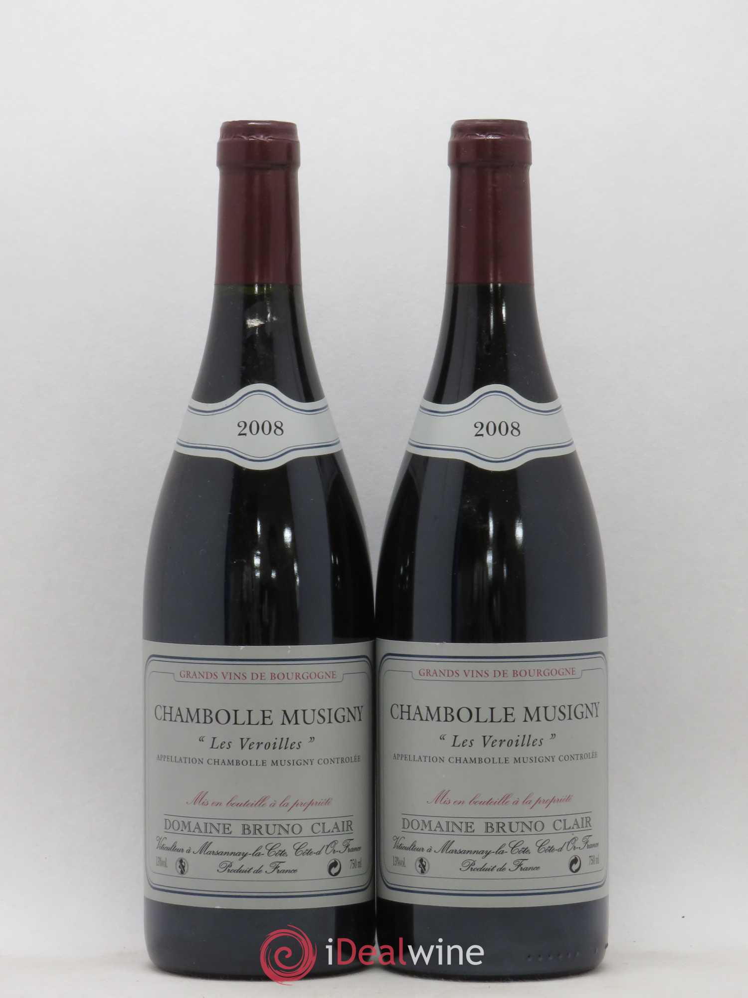 Chambolle-Musigny Les Veroilles Bruno Clair (Domaine) 2008 - Lot de 2 bouteilles - 0