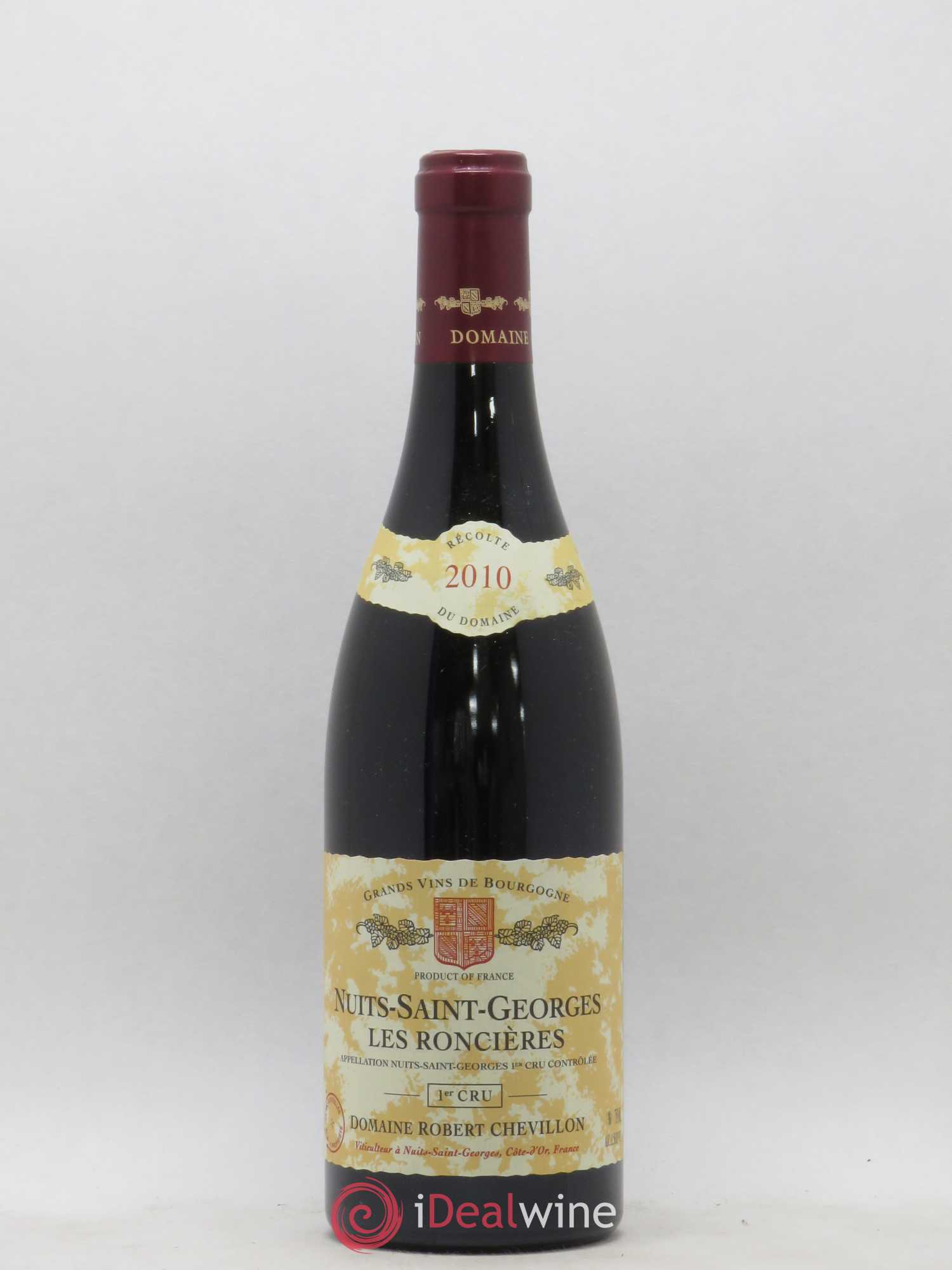 Nuits-Saint-Georges 1er Cru Les Roncières Robert Chevillon 2010 - Lot de 1 bouteille - 0