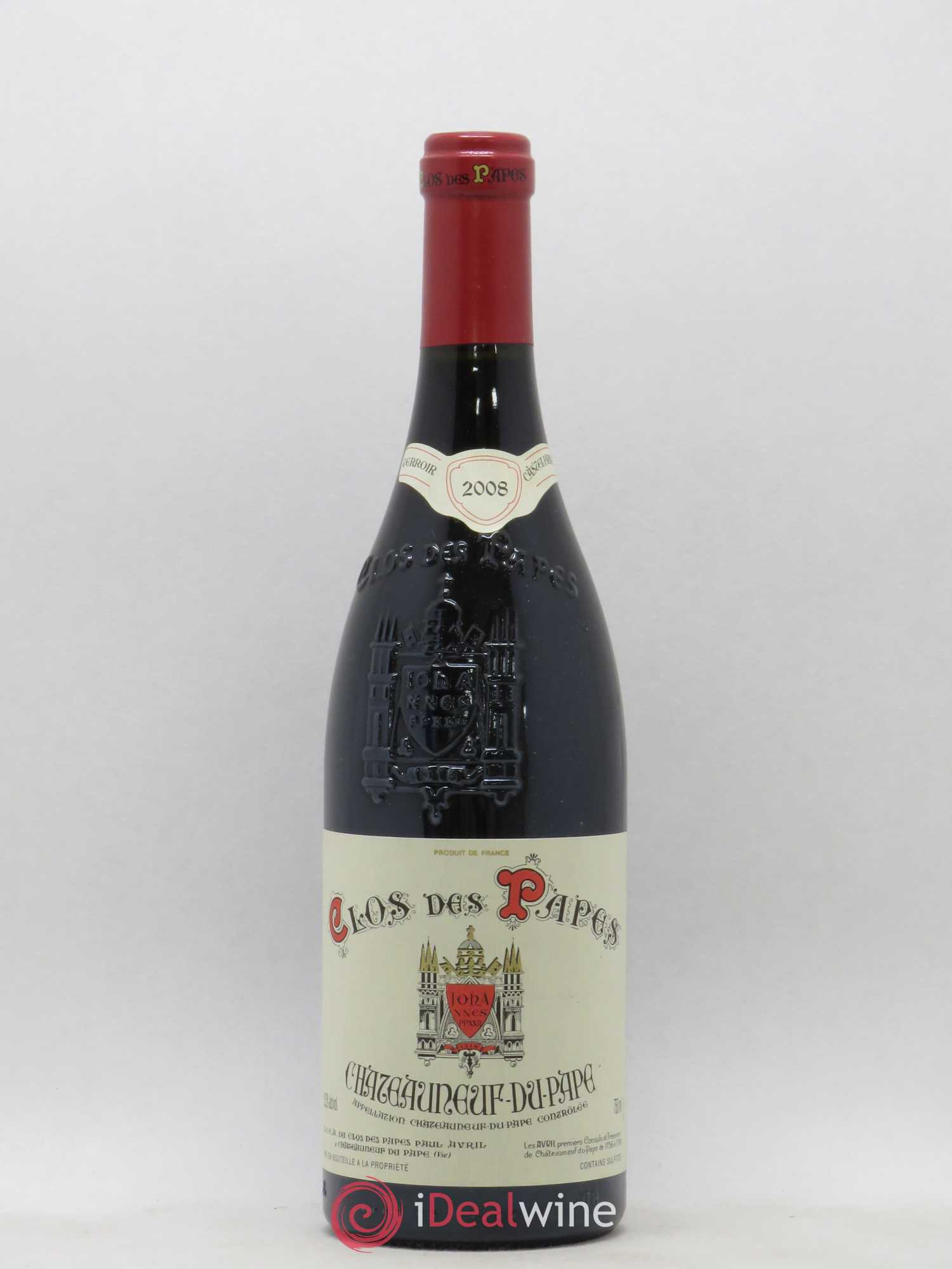 Châteauneuf-du-Pape Clos des Papes - Paul Avril 2008 - Lot de 1 bouteille - 0