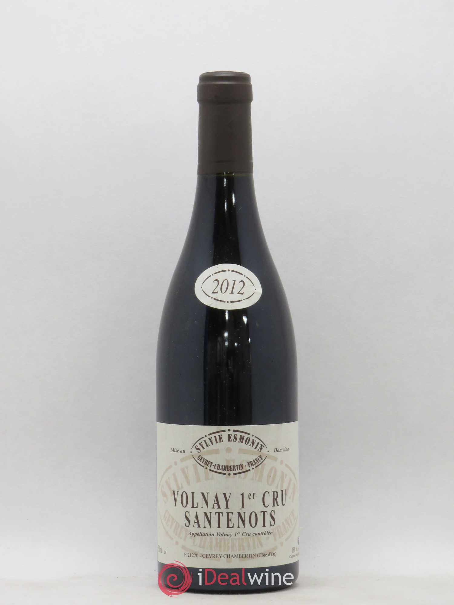 Volnay 1er Cru Santenots Sylvie Esmonin 2012 - Lot de 1 bouteille - 0