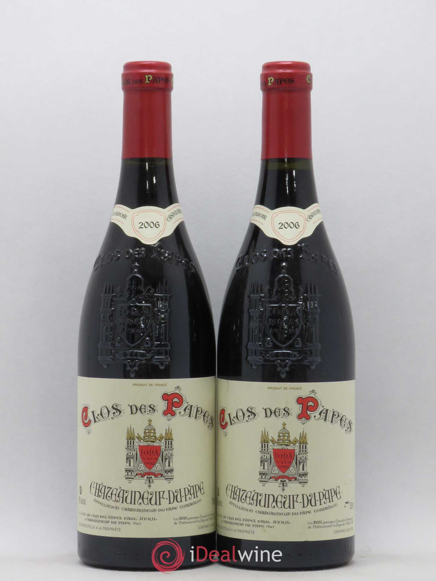 Châteauneuf-du-Pape Clos des Papes - Paul Avril 2006 - Lot de 2 bouteilles - 0