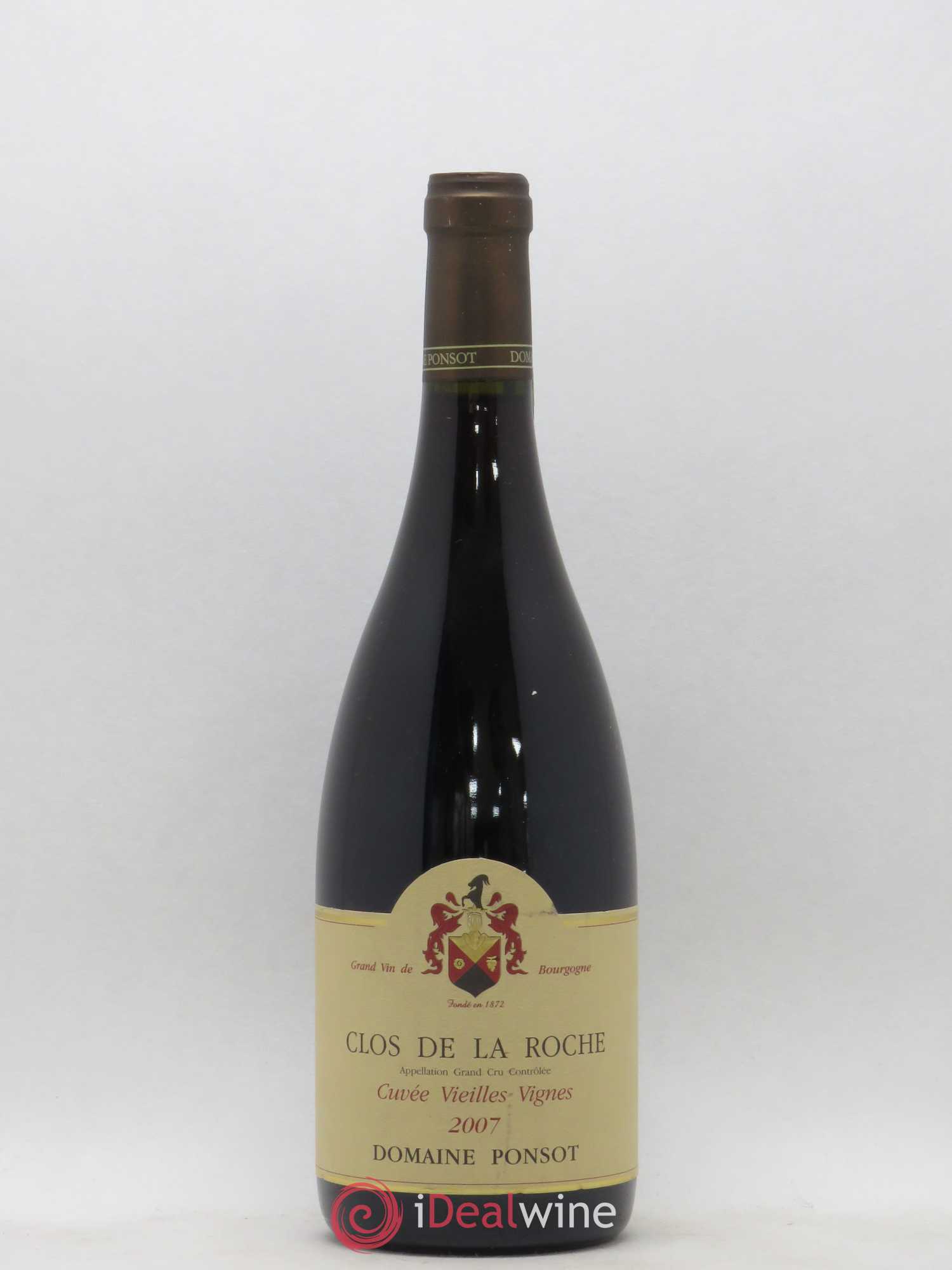 Clos de la Roche Grand Cru Vieilles Vignes Ponsot (Domaine) 2007 - Lot de 1 bouteille - 0