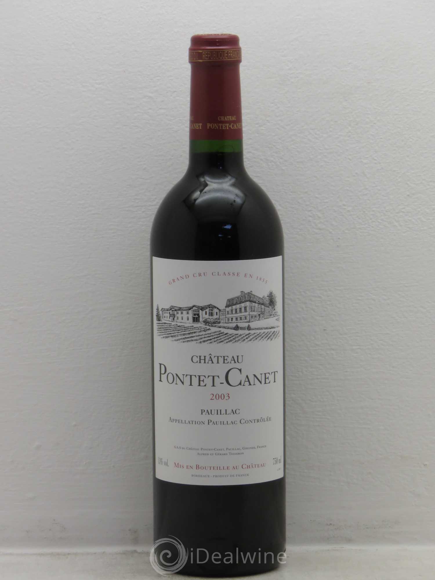 Château Pontet Canet 5ème Grand Cru Classé 2003 - Lot de 1 bouteille - 0