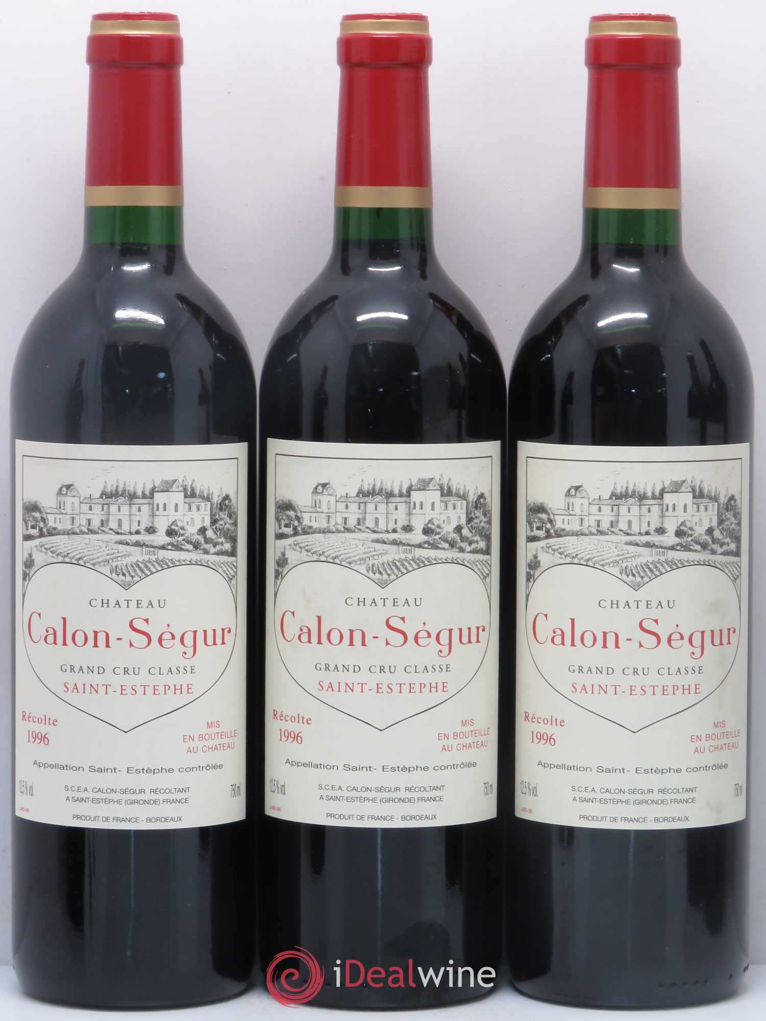 Château Calon Ségur 3ème Grand Cru Classé 1996 - Lot de 6 bouteilles - 1