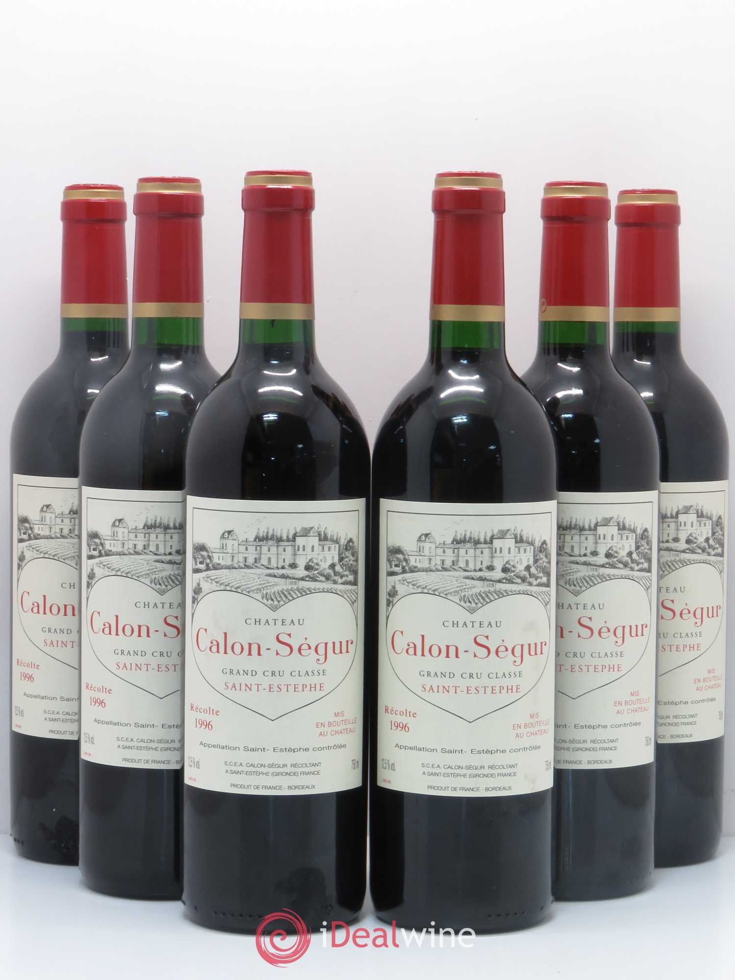 Château Calon Ségur 3ème Grand Cru Classé 1996 - Lot de 6 bouteilles - 0