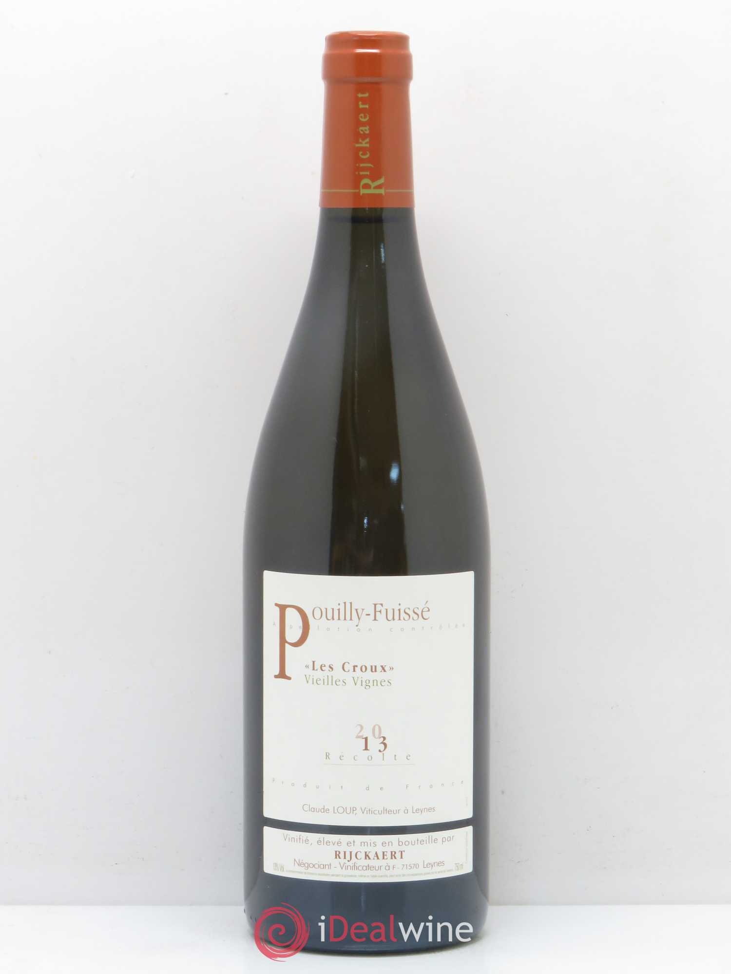Pouilly-Fuissé Les Croux Vielles Vignes Rijckaert 2013 - Posten von 1 Flasche - 0