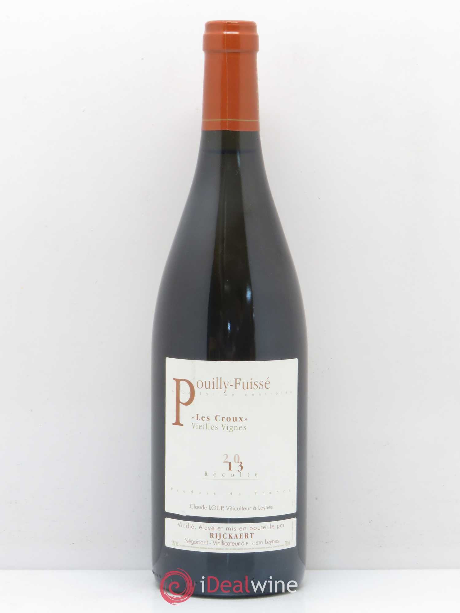 Pouilly-Fuissé Les Croux Vielles Vignes Rijckaert 2013 - Posten von 1 Flasche - 0