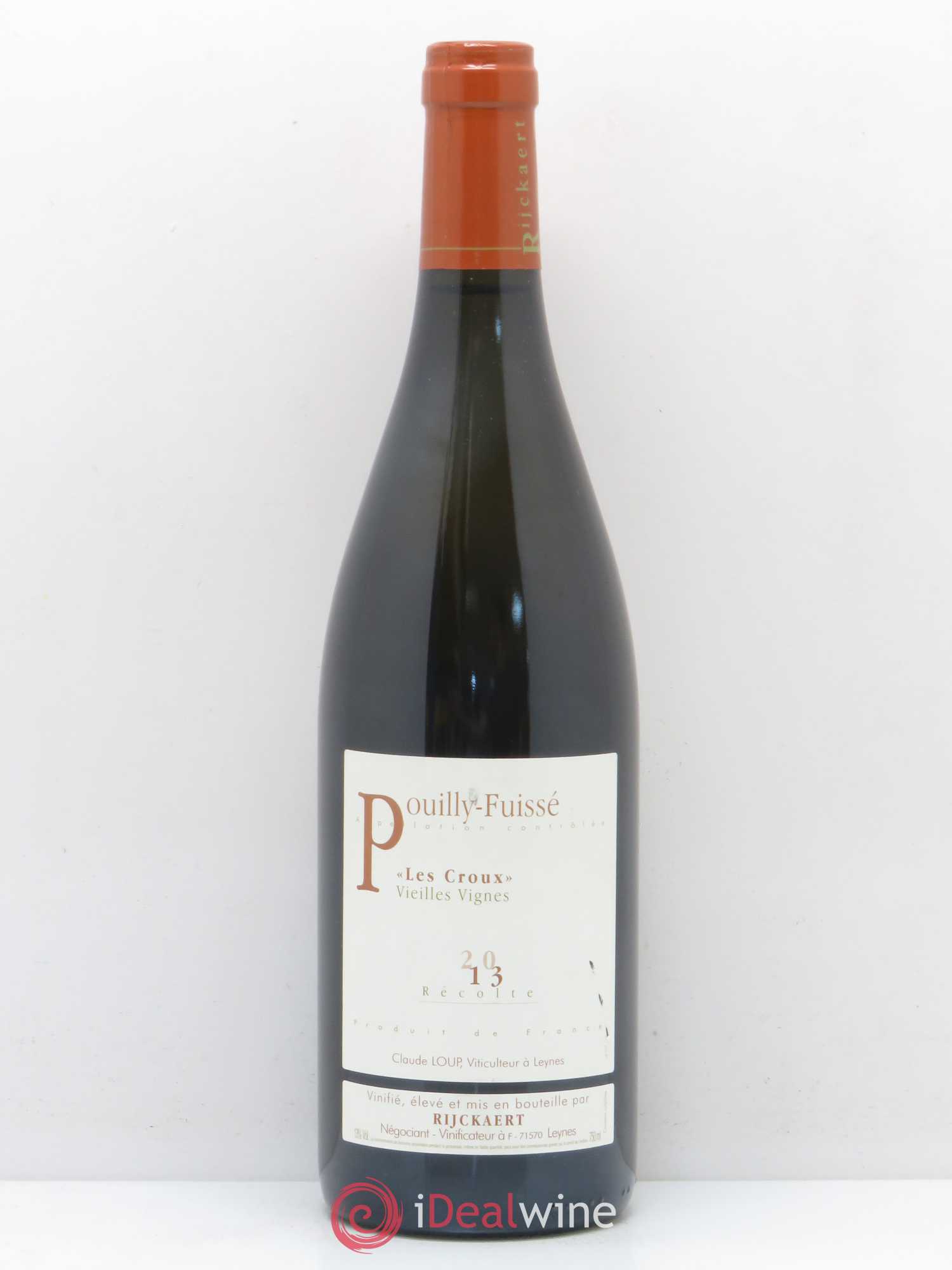 Pouilly-Fuissé Les Croux Vielles Vignes Rijckaert 2013 - Posten von 1 Flasche - 0