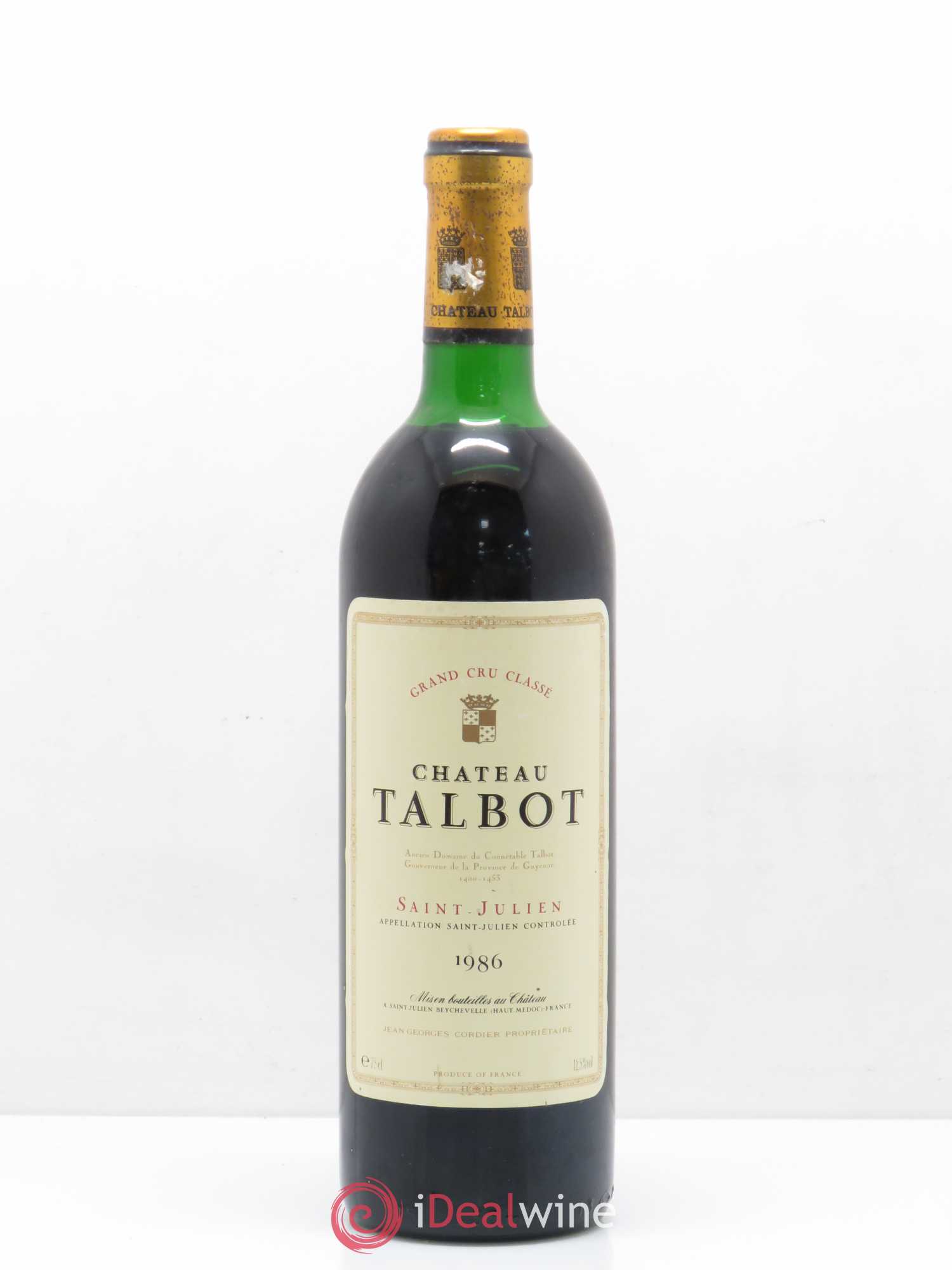 Château Talbot 4ème Grand Cru Classé 1986 - Lot de 1 bouteille - 0