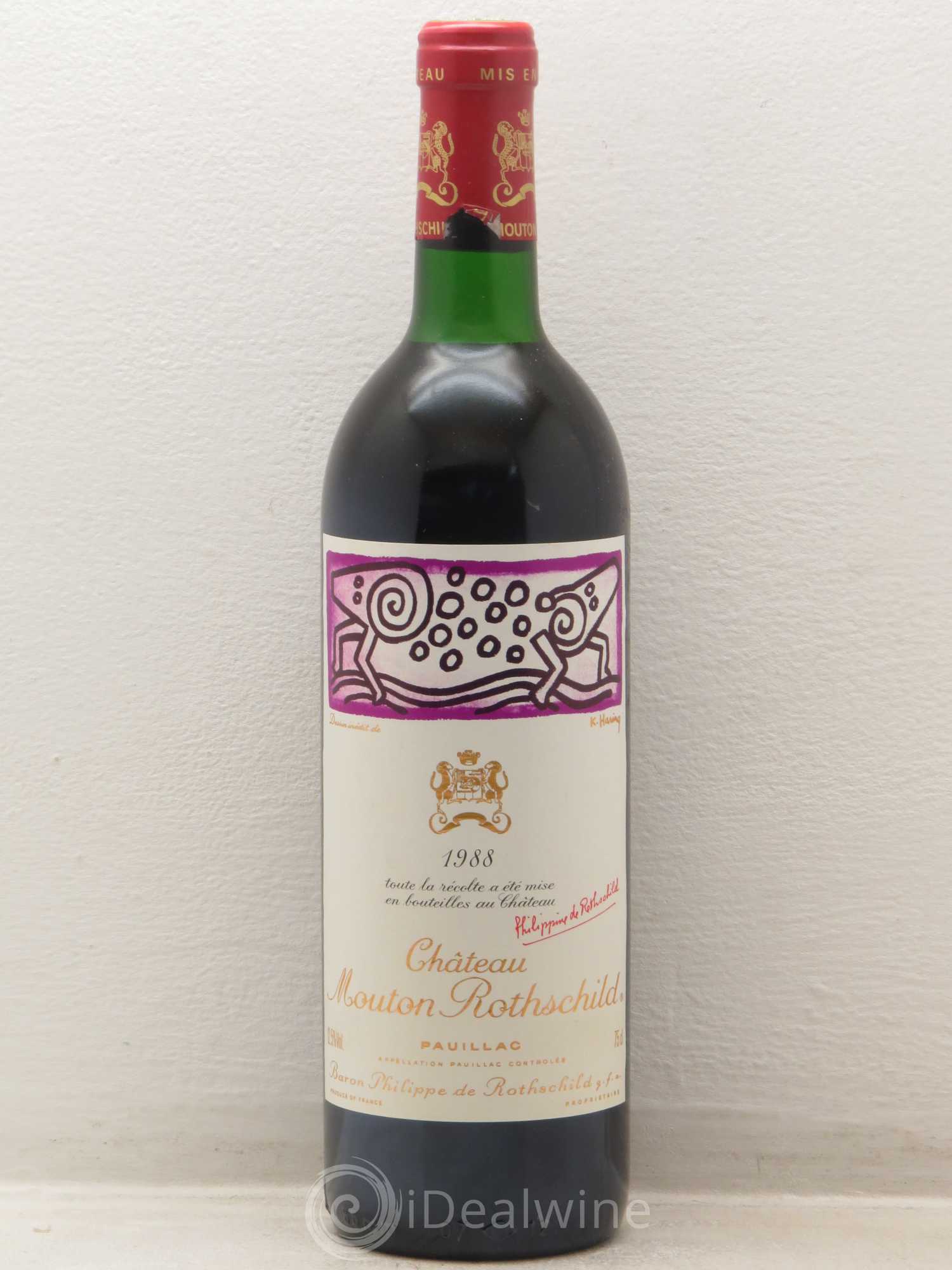 Château Mouton Rothschild 1er Grand Cru Classé 1988 - Lot de 1 bouteille - 0