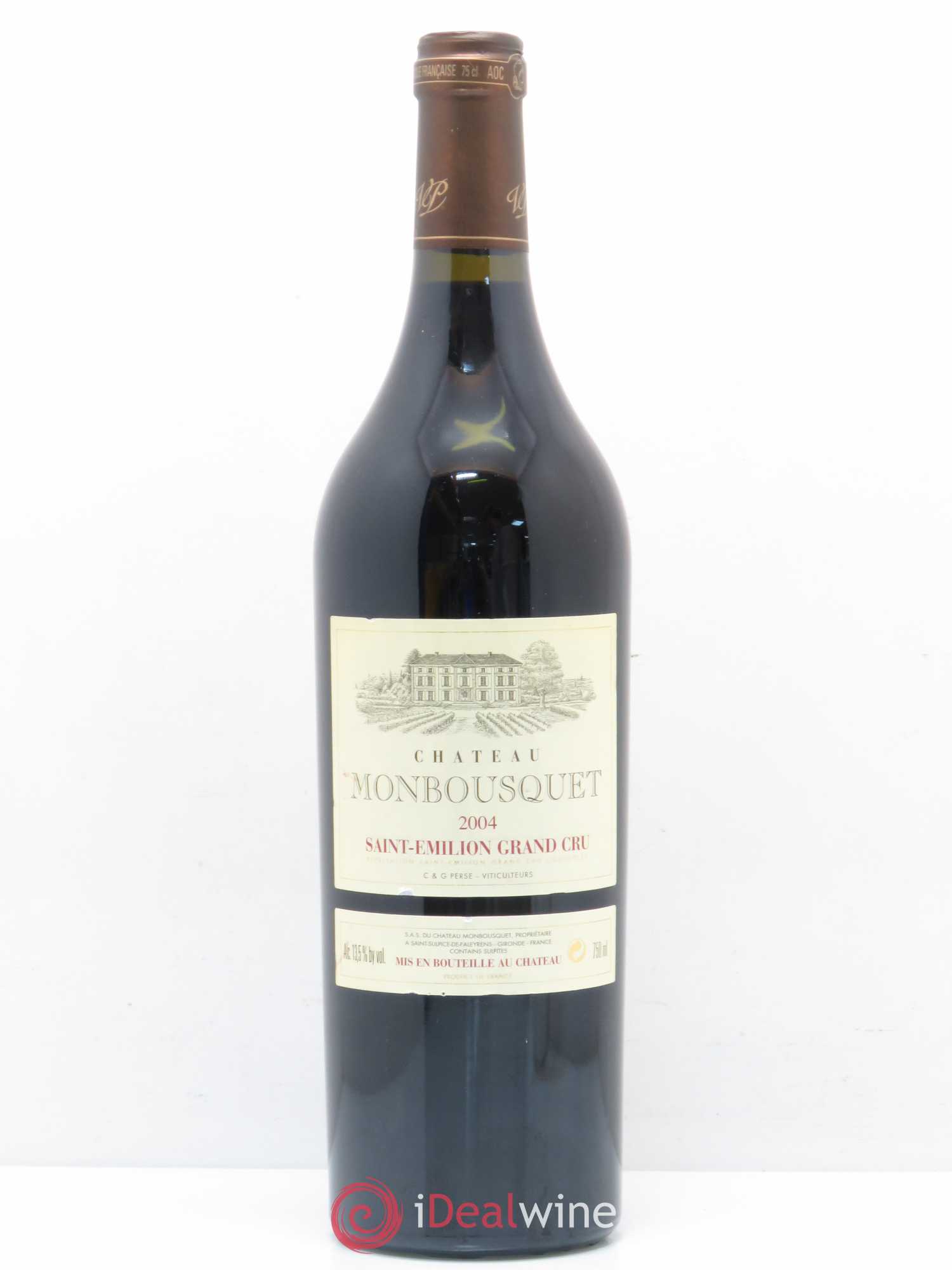 Château Monbousquet Grand Cru Classé 2004 - Lot de 1 bouteille - 0