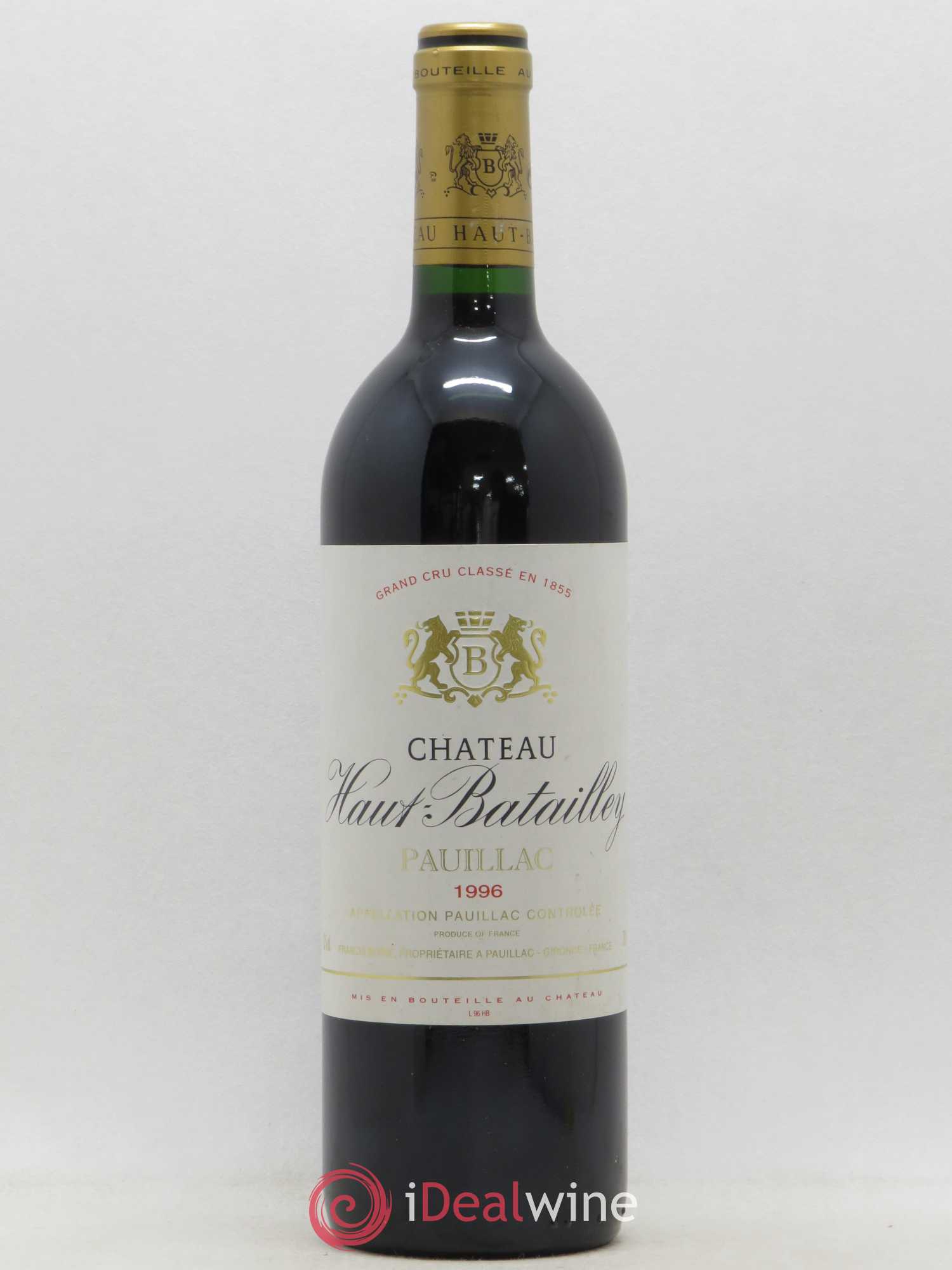 Château Haut Batailley 5ème Grand Cru Classé 1996 - Lot de 1 bouteille - 0