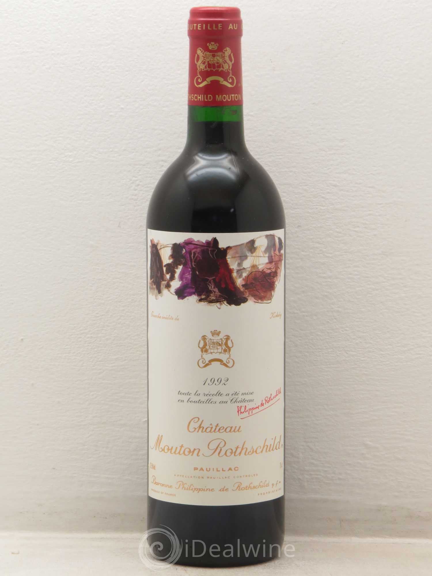 Château Mouton Rothschild 1er Grand Cru Classé 1992 - Lot de 1 bouteille - 0