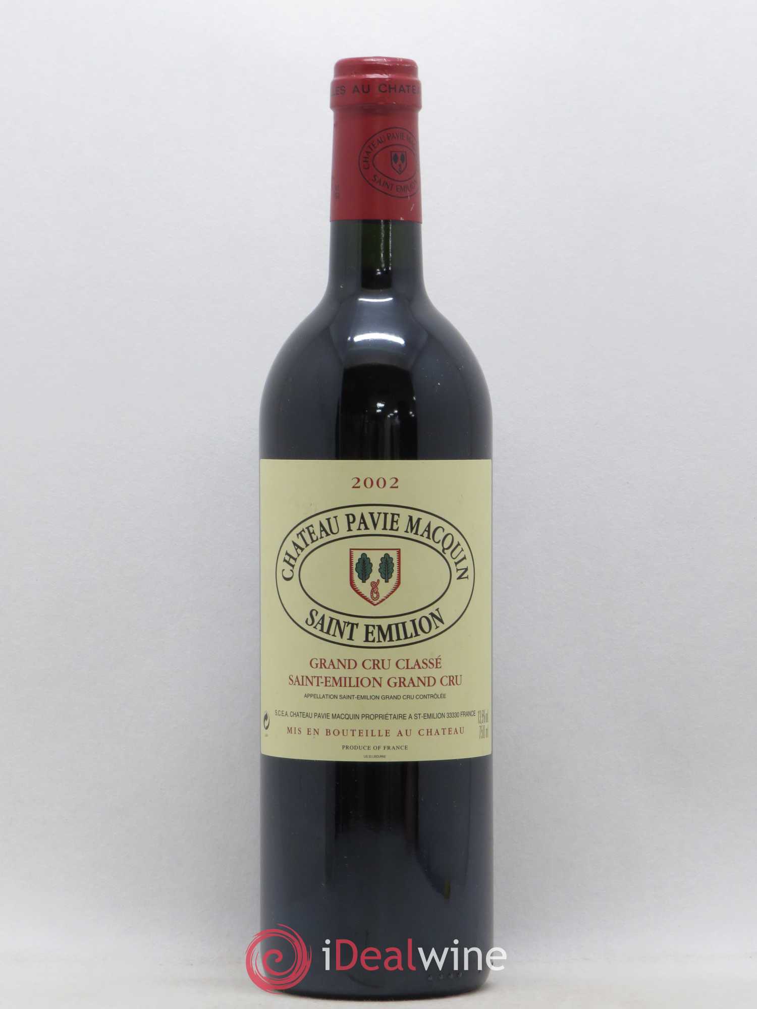 Château Pavie Macquin 1er Grand Cru Classé B 2002 - Lot de 1 bouteille - 0