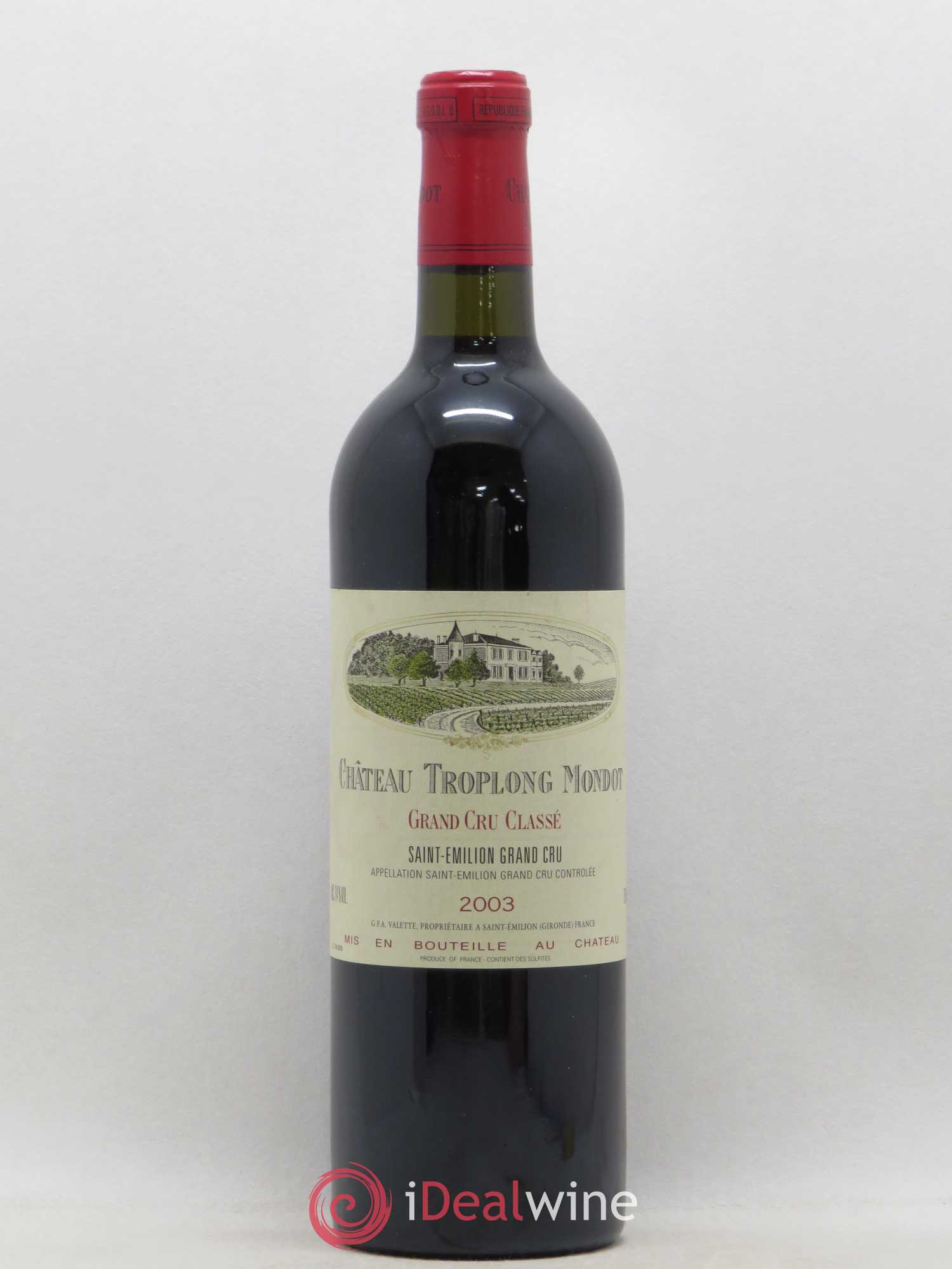 Château Troplong Mondot 1er Grand Cru Classé B 2003 - Lot de 1 bouteille - 0