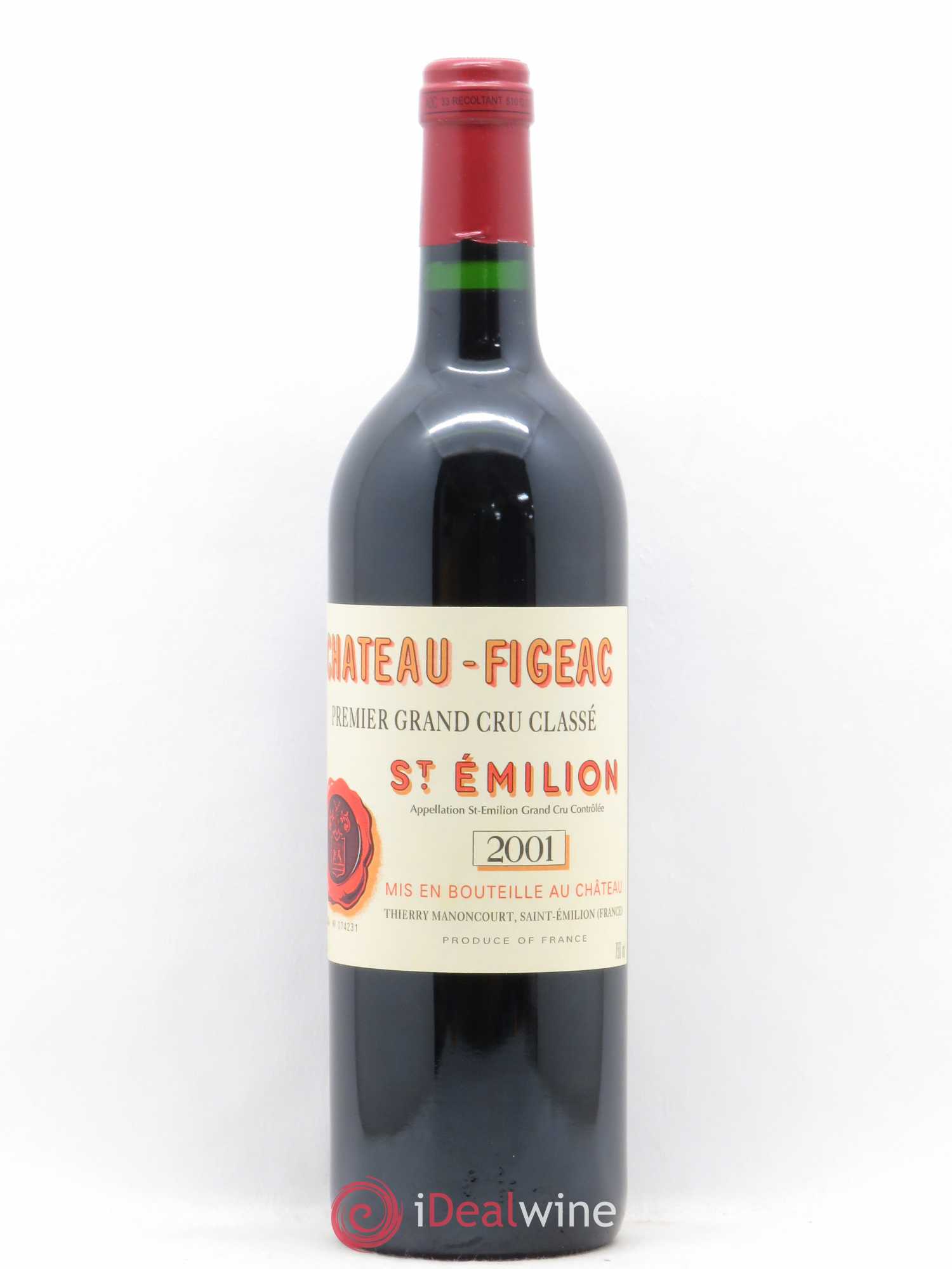Château Figeac 1er Grand Cru Classé A 2001 - Lot de 1 bouteille - 0