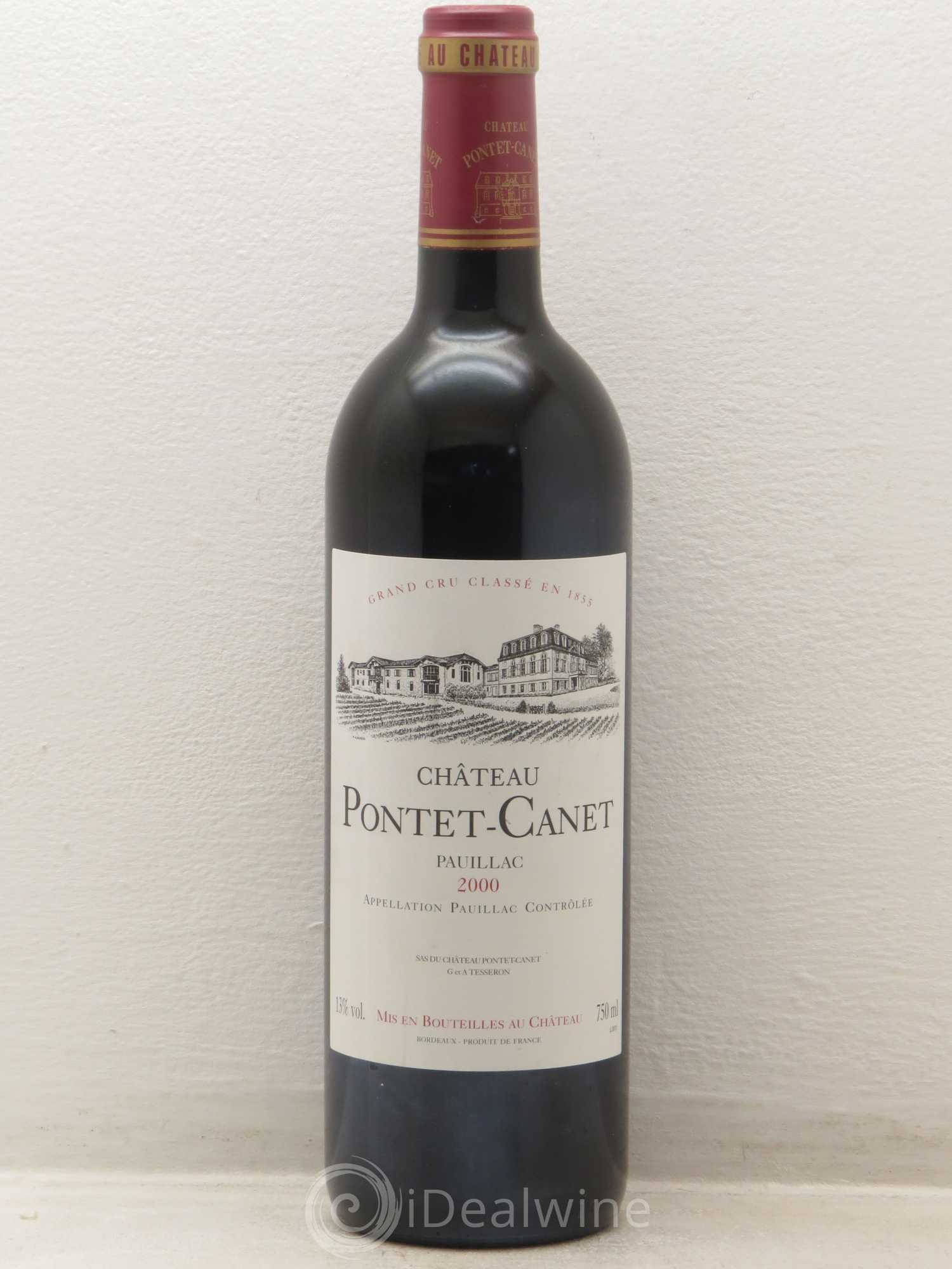 Château Pontet Canet 5ème Grand Cru Classé 2000 - Lot de 1 bouteille - 0