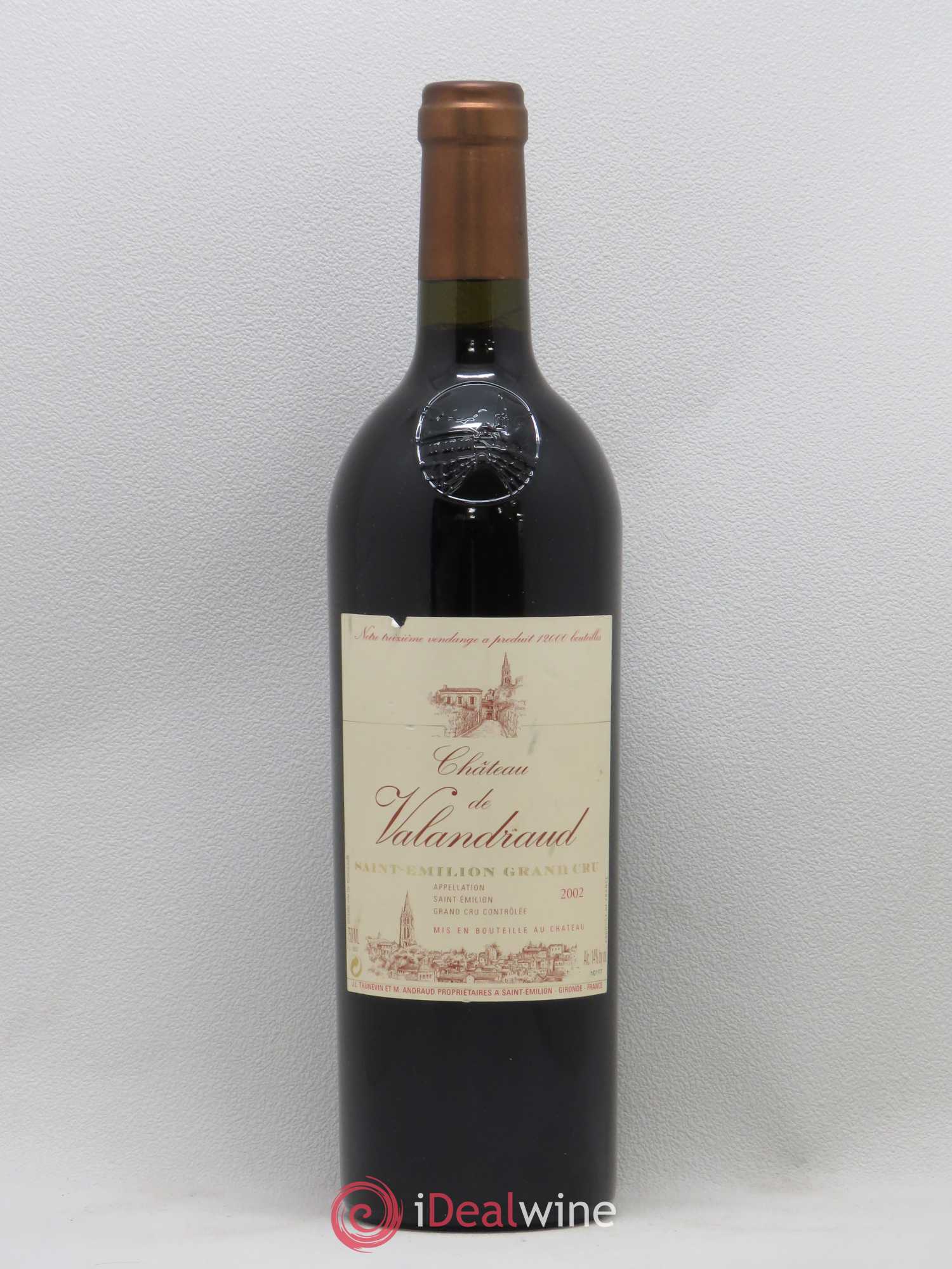 Château de Valandraud 1er Grand Cru Classé B depuis 2012 2002 - Lot of 1 bottle - 0