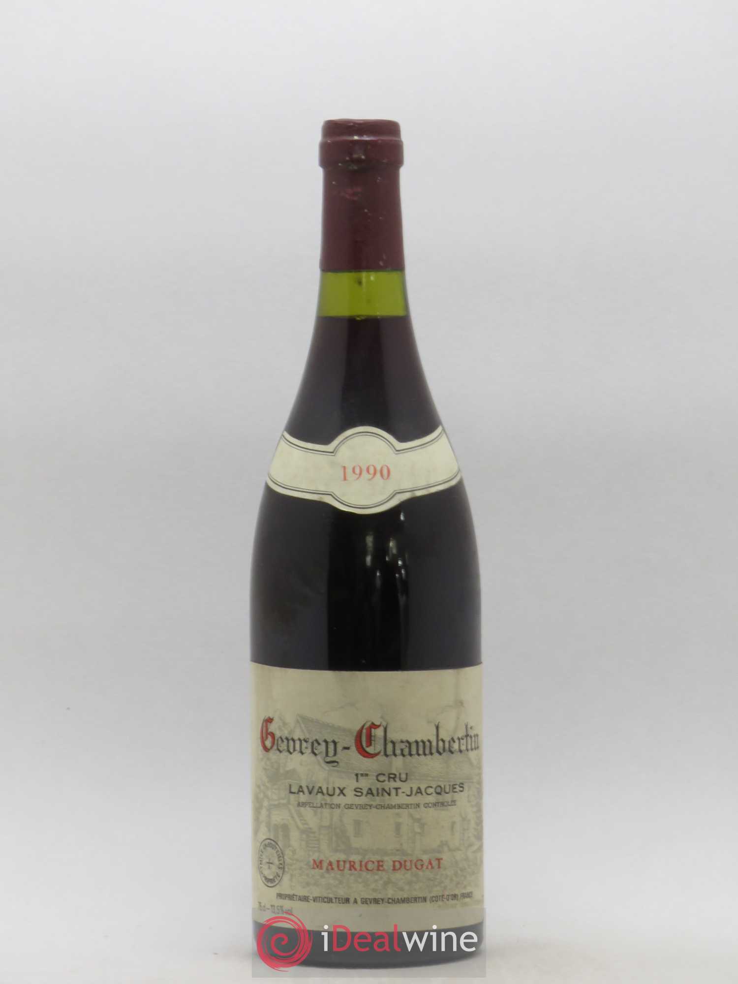 Gevrey-Chambertin 1er Cru Lavaux Saint-Jacques Maurice Dugat 1990 - Posten von 1 Flasche - 0