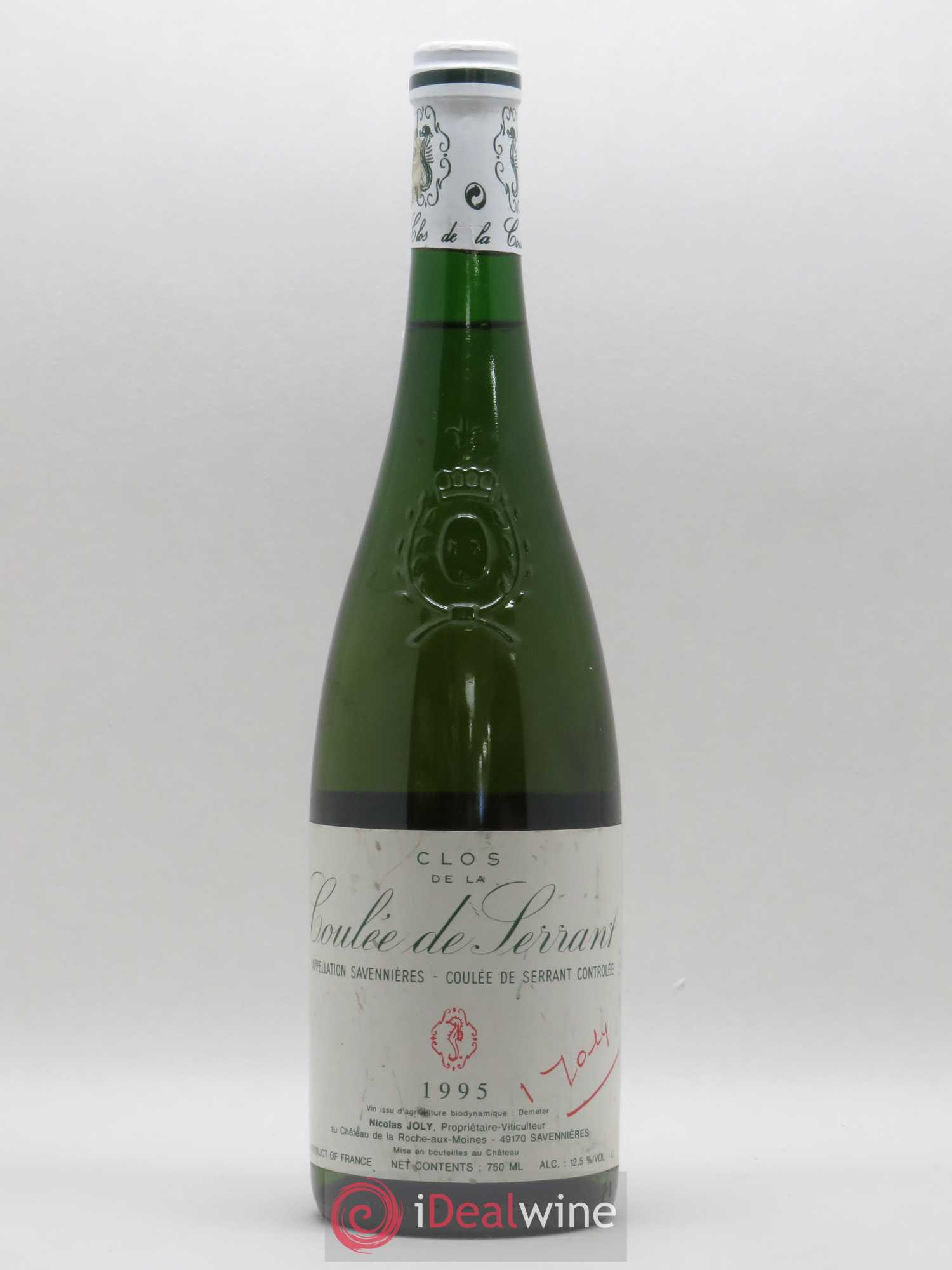 Savennières Clos de la Coulée de Serrant Vignobles de la Coulée de Serrant - Nicolas Joly 1995 - Lot de 1 bouteille - 0