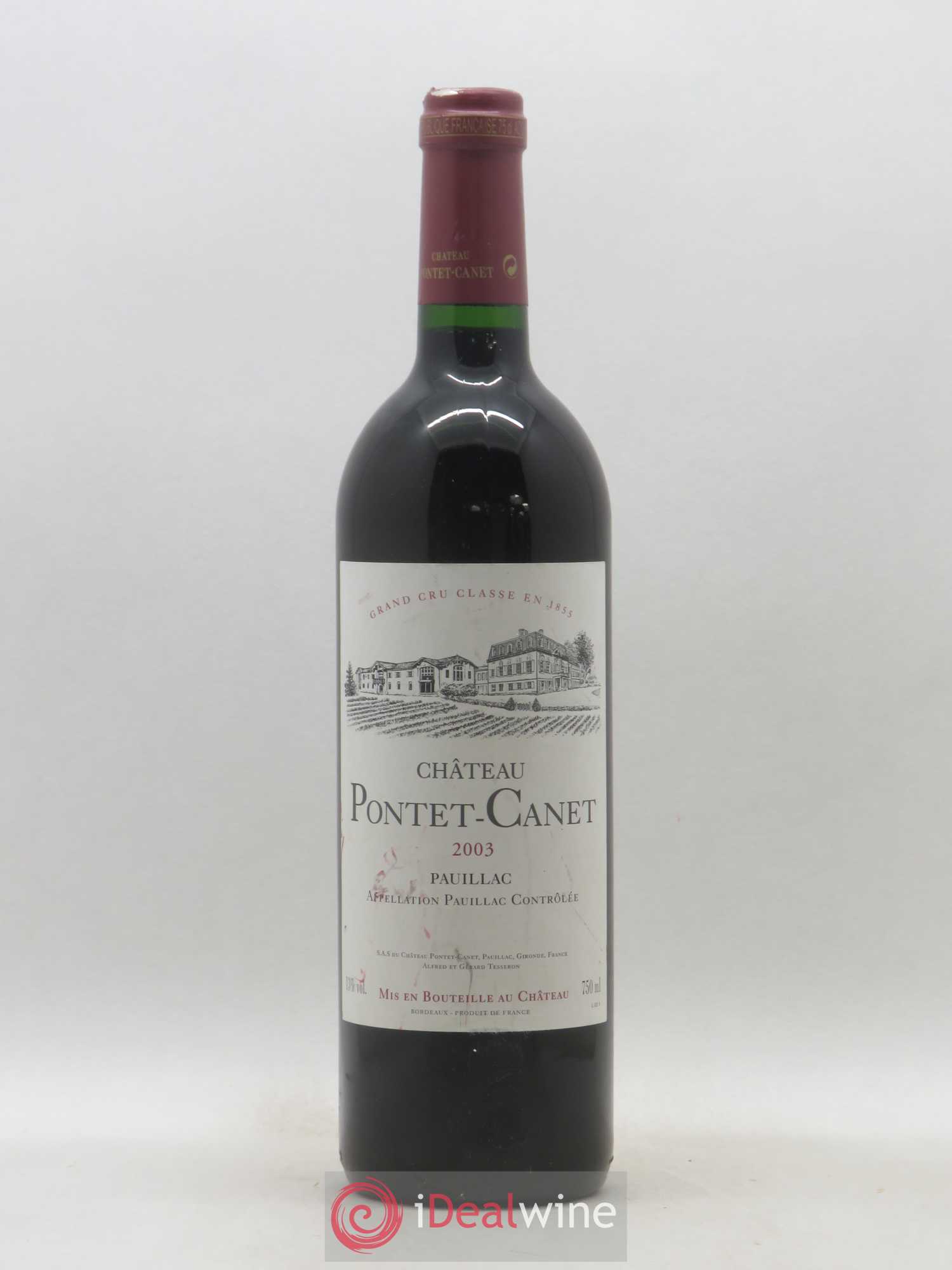 Château Pontet Canet 5ème Grand Cru Classé 2003 - Lot de 1 bouteille - 0