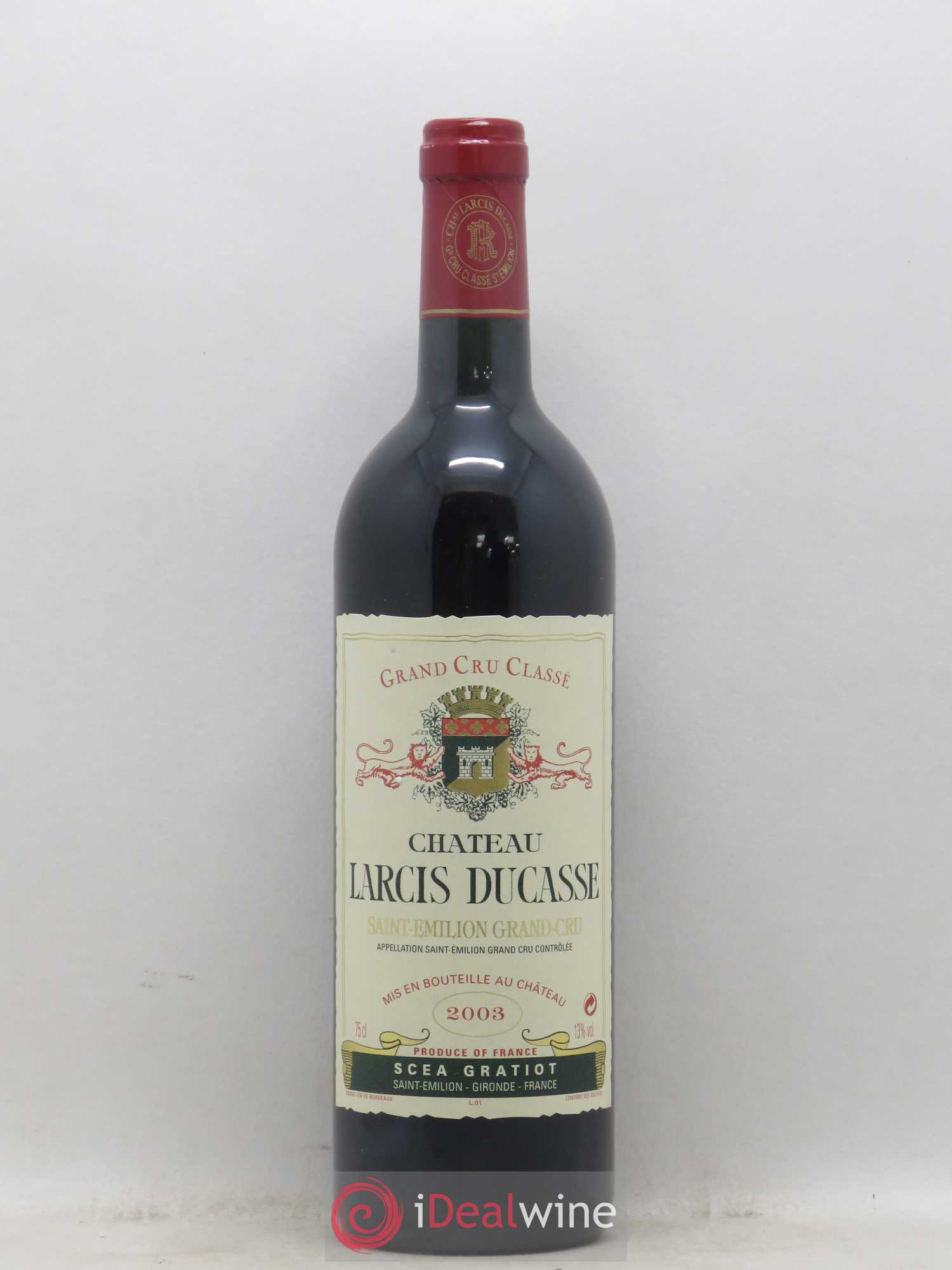 Château Larcis Ducasse 1er Grand Cru Classé B 2003 - Lot de 1 bouteille - 0