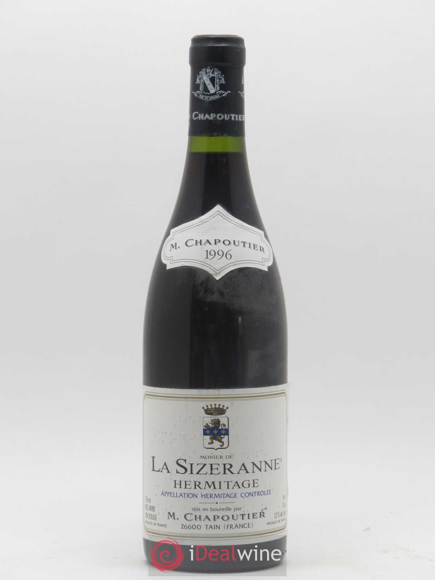 Hermitage Monier de La Sizeranne Chapoutier 1996 - Lot de 1 bouteille - 0