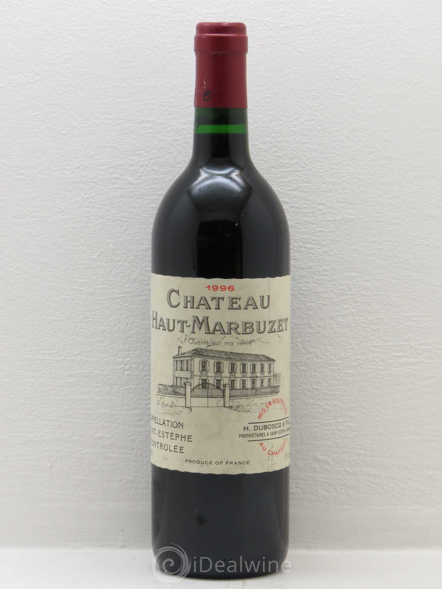 Château Haut Marbuzet 1996 - Lot de 1 bouteille - 0