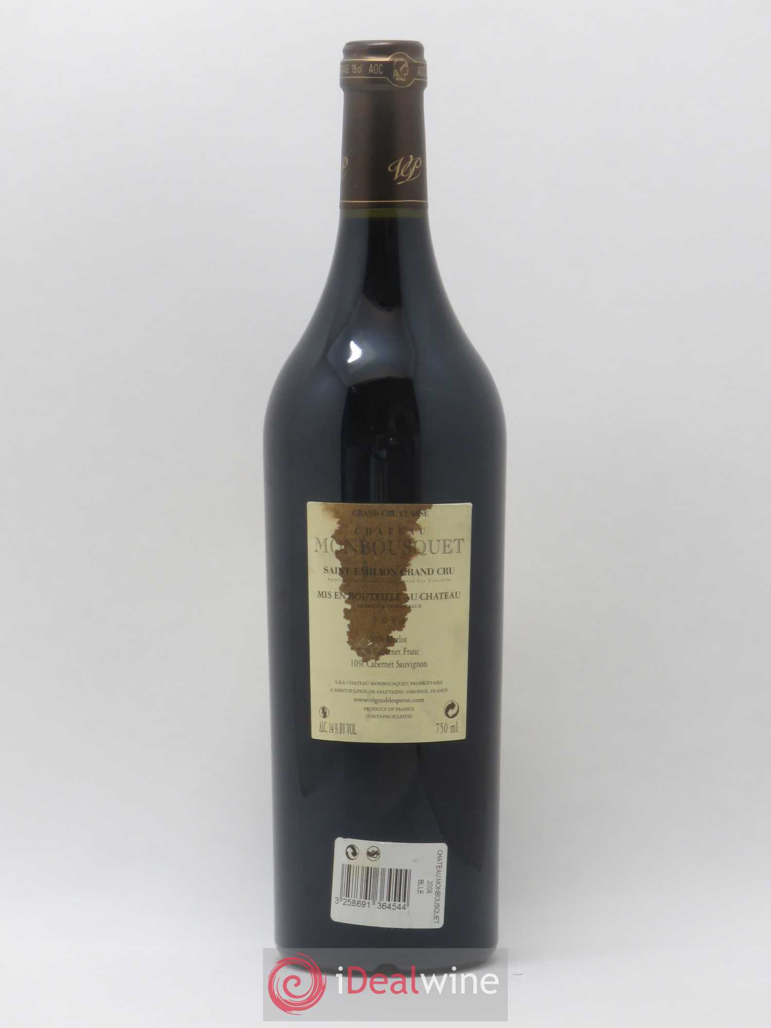 Château Monbousquet Grand Cru Classé 2008 - Lot de 1 bouteille - 1