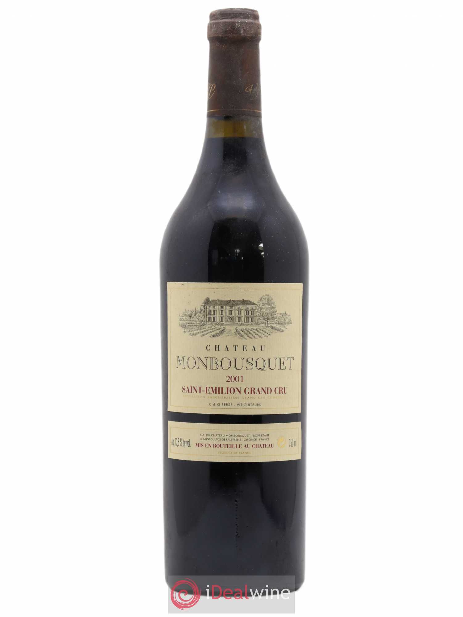 Château Monbousquet Grand Cru Classé 2001 - Lot de 1 bouteille - 0