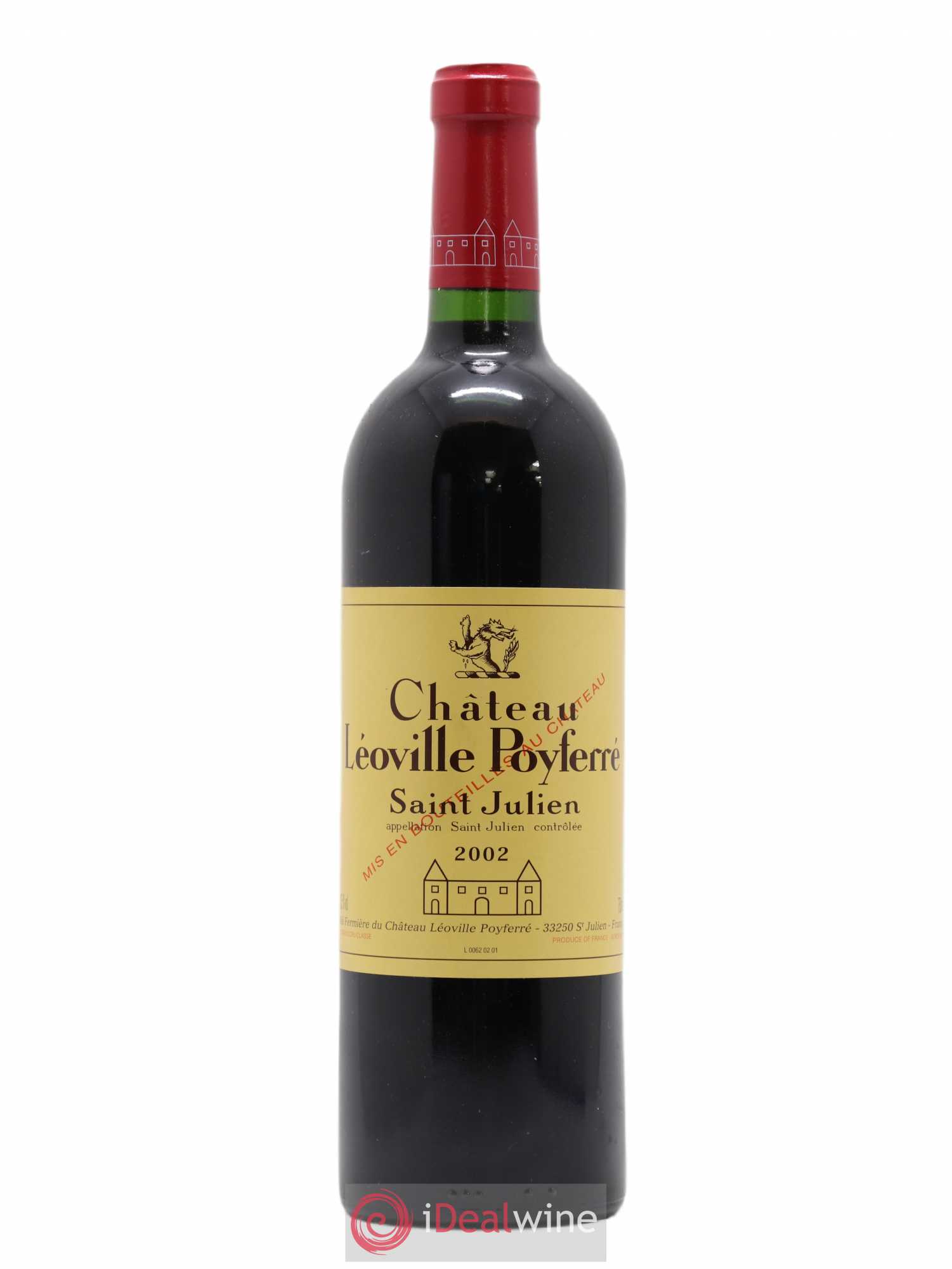 Château Léoville Poyferré 2ème Grand Cru Classé 2002 - Lot de 1 bouteille - 0