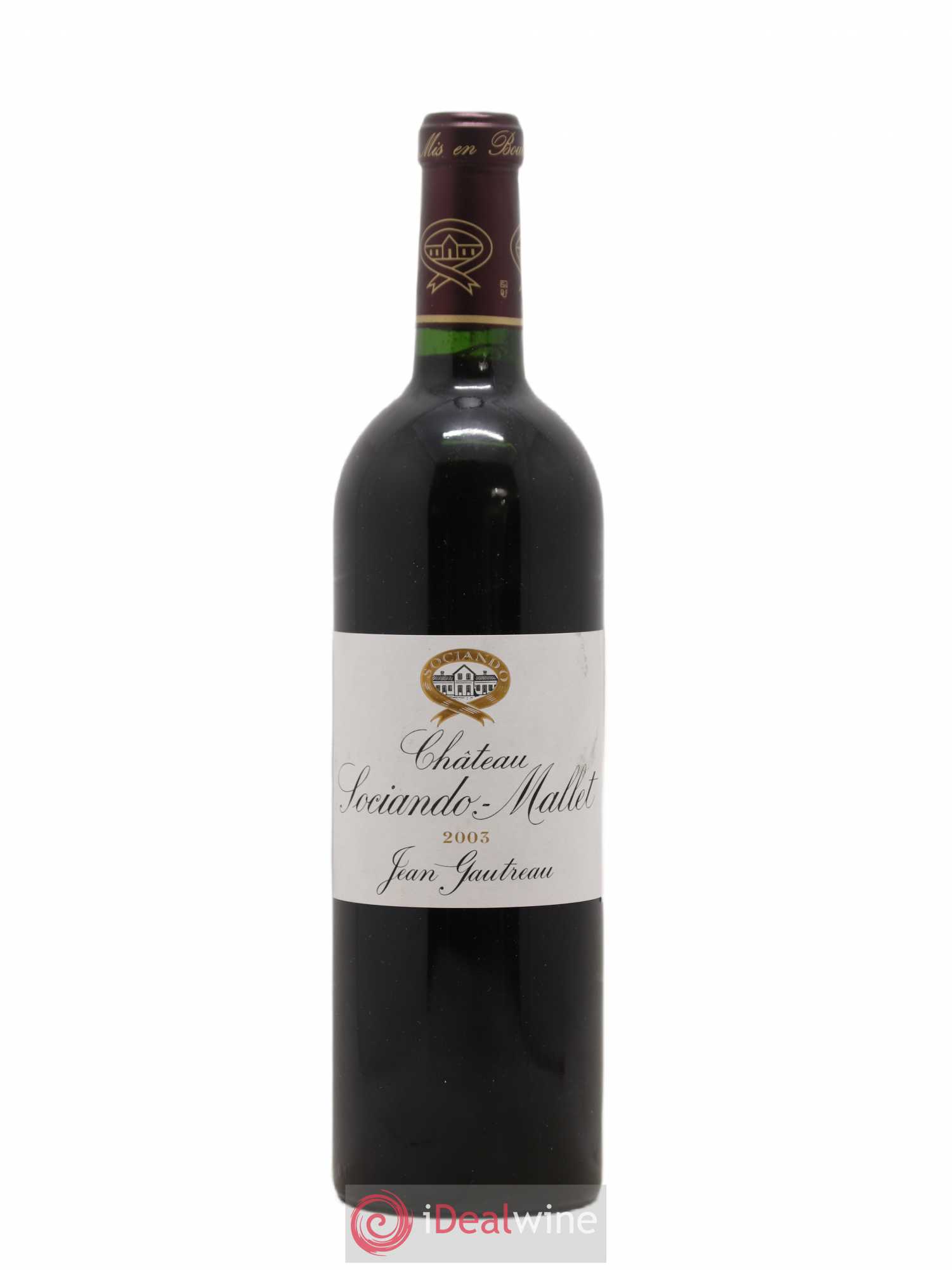 Château Sociando Mallet 2003 - Lot de 1 bouteille - 0