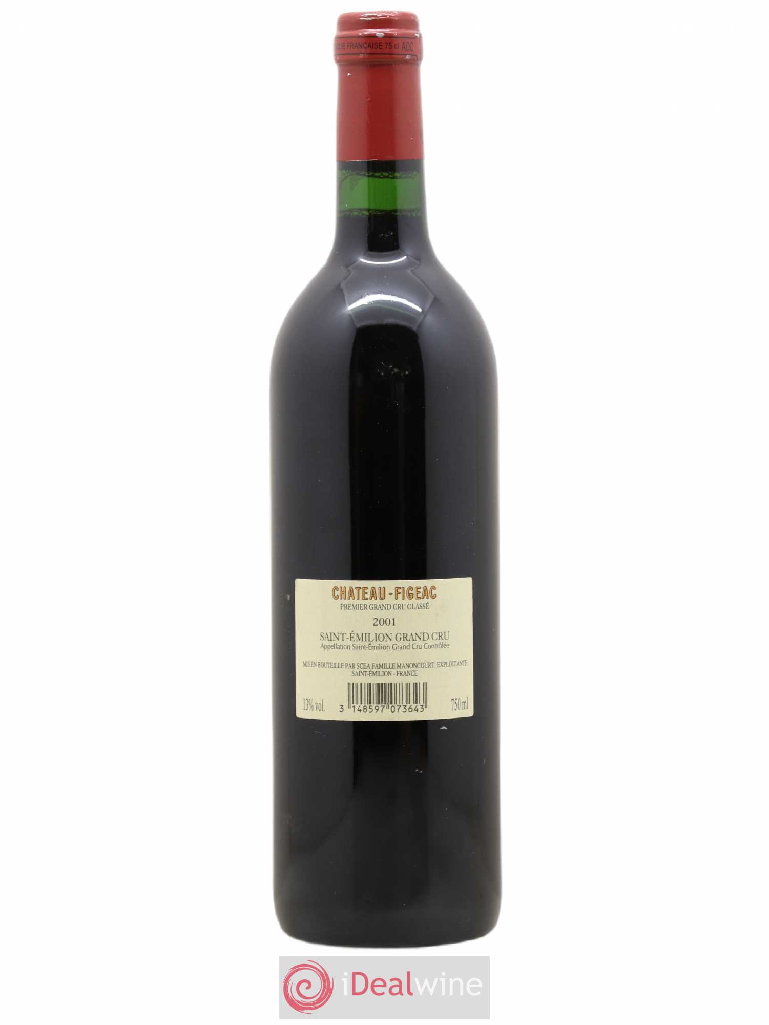 Château Figeac 1er Grand Cru Classé A 2001 - Lot de 1 bouteille - 1