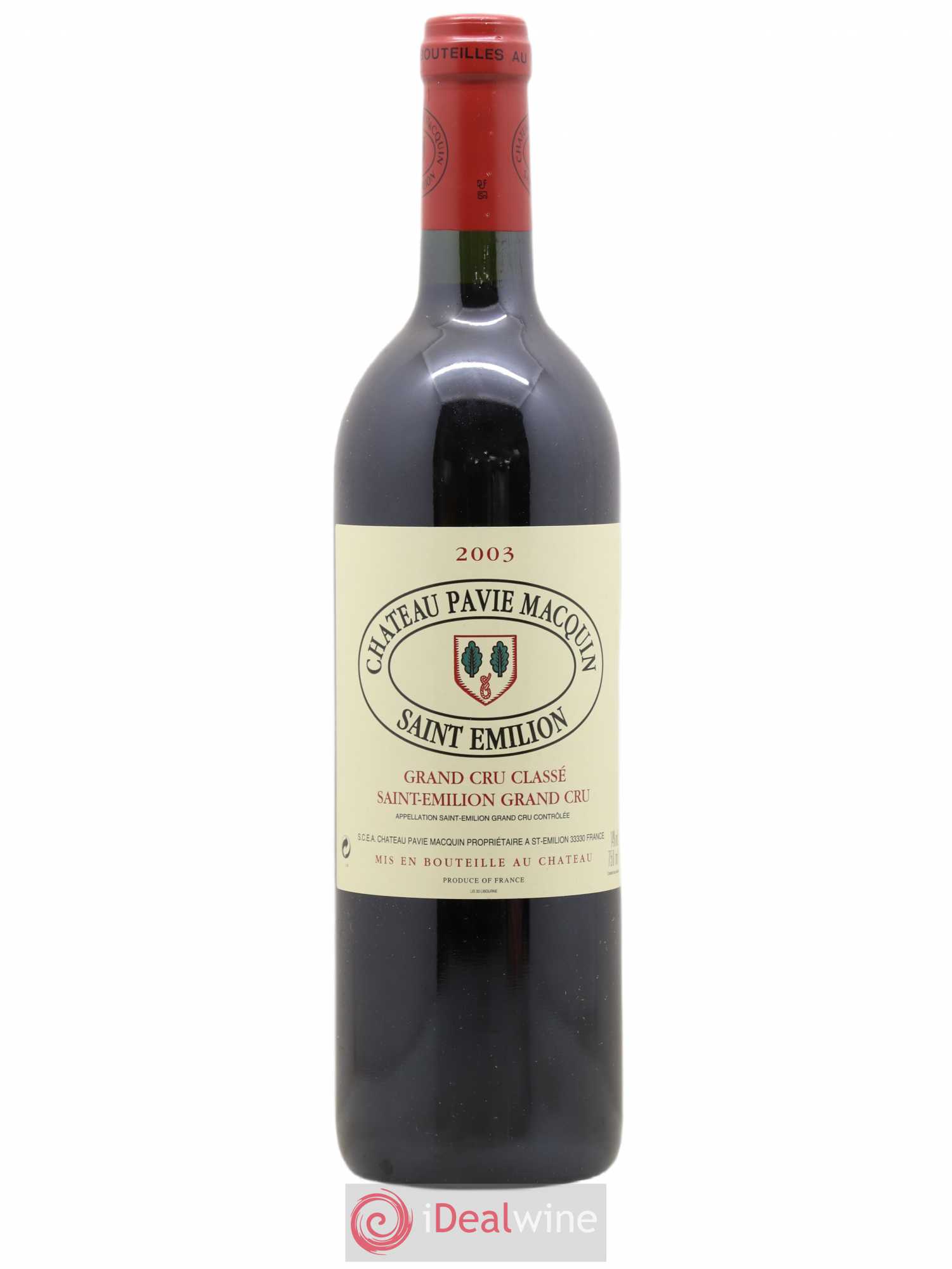 Château Pavie Macquin 1er Grand Cru Classé B 2003 - Lot de 1 bouteille - 0