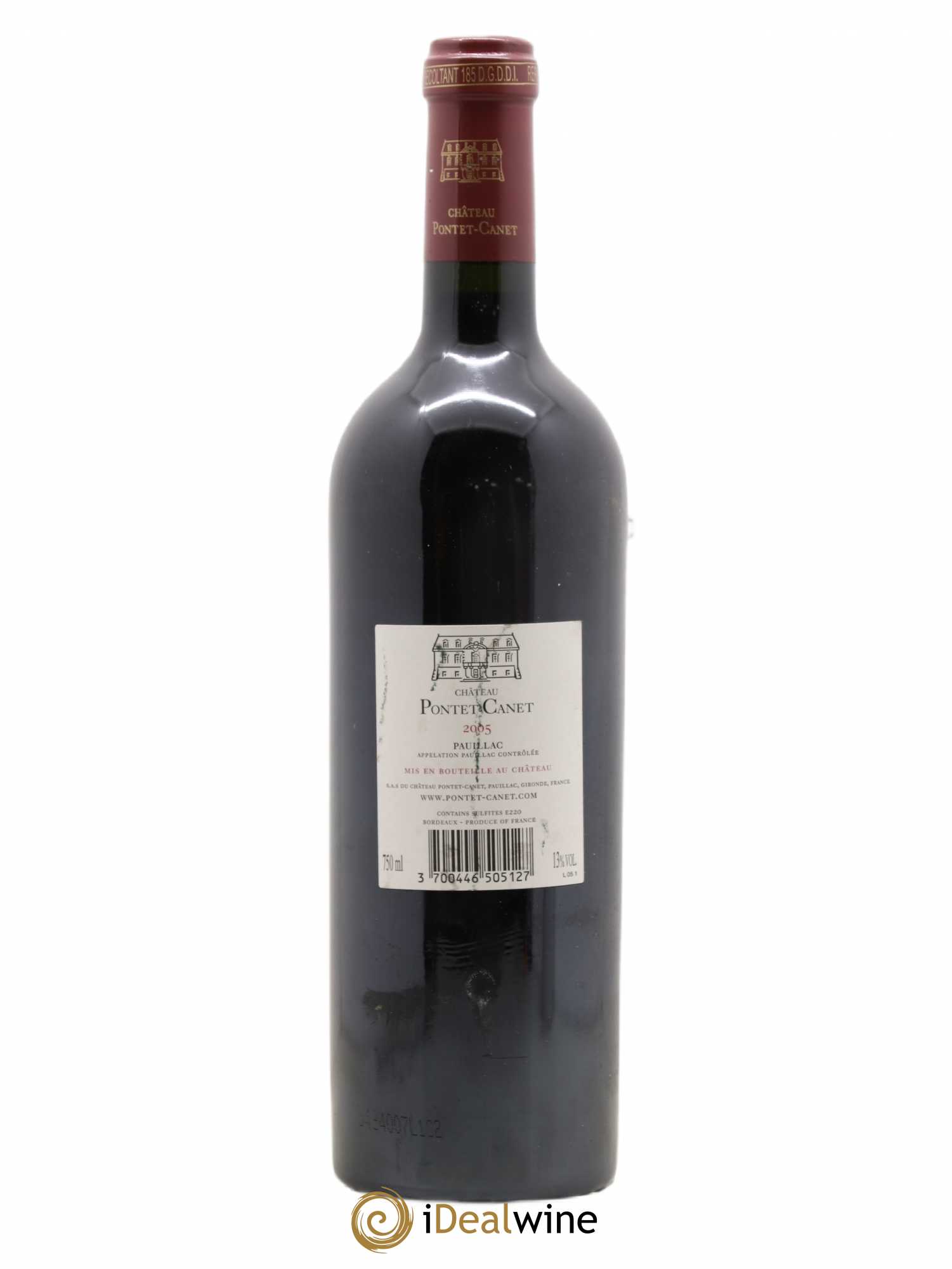 Château Pontet Canet 5ème Grand Cru Classé 2005 - Lot de 1 bouteille - 1