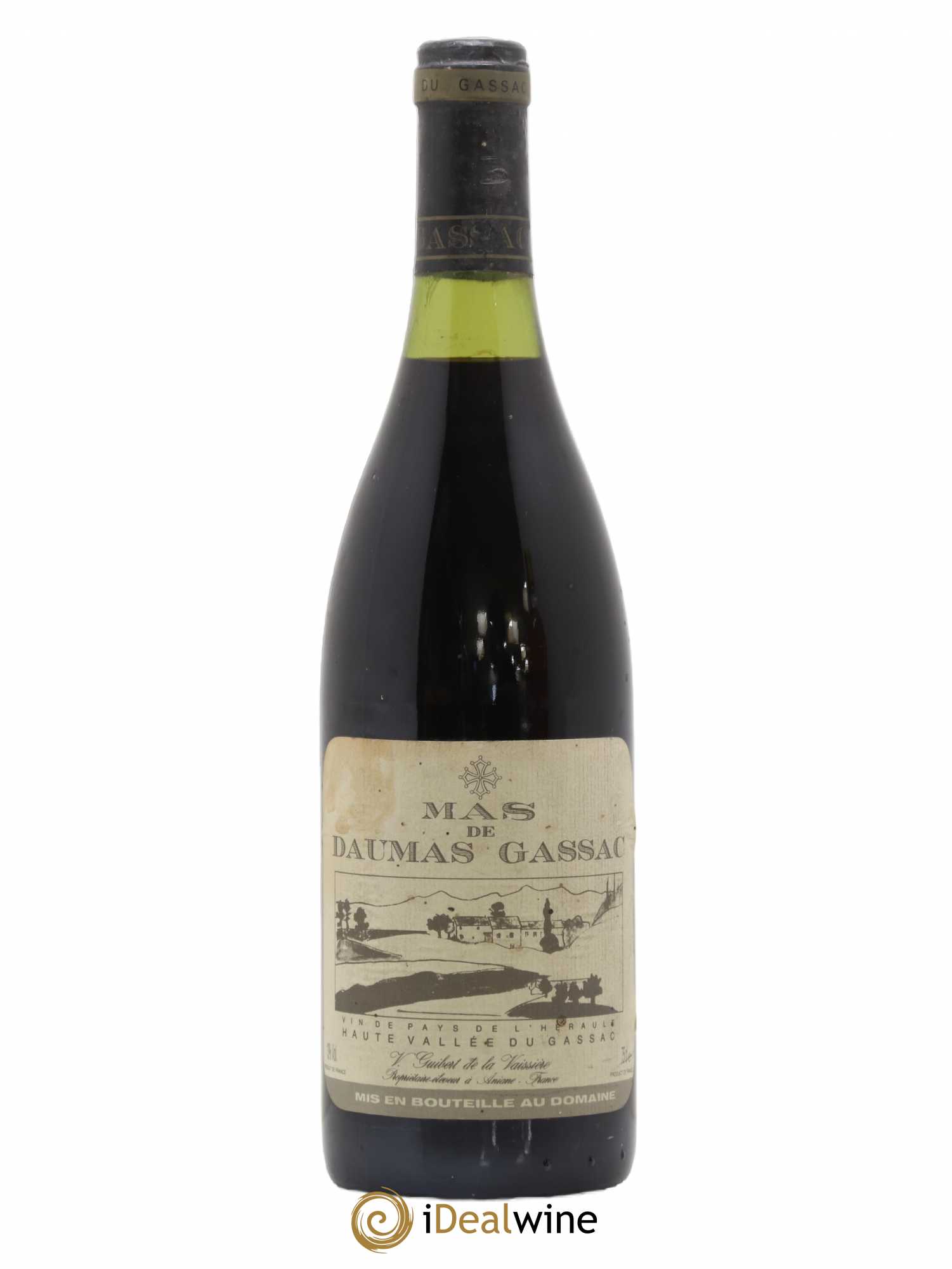 Saint-Guilhem-le-Désert - Cité d'Aniane Mas Daumas Gassac Famille Guibert de La Vaissière 1989 - Lot de 1 bouteille - 0