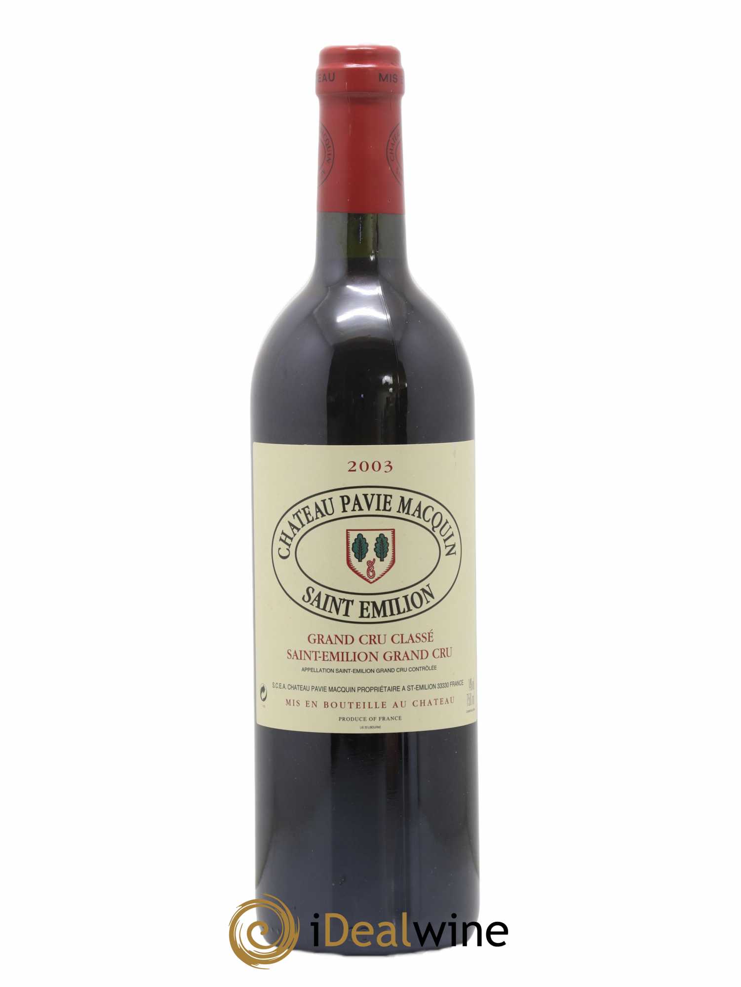 Château Pavie Macquin 1er Grand Cru Classé B 2003 - Lot de 1 bouteille - 0