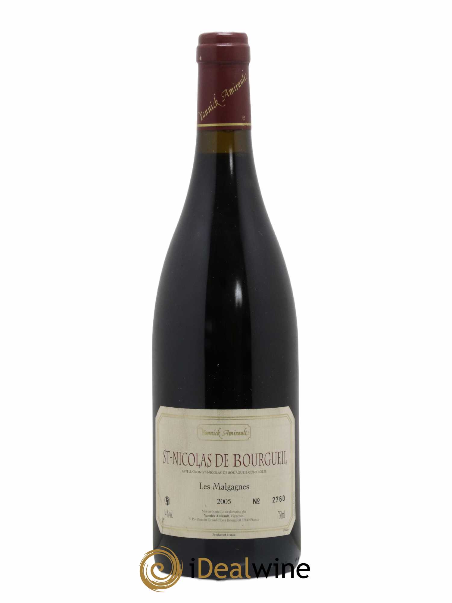 Saint-Nicolas de Bourgueil Les Malgagnes Yannick Amirault (Domaine) 2005 - Lot of 1 bottle - 0