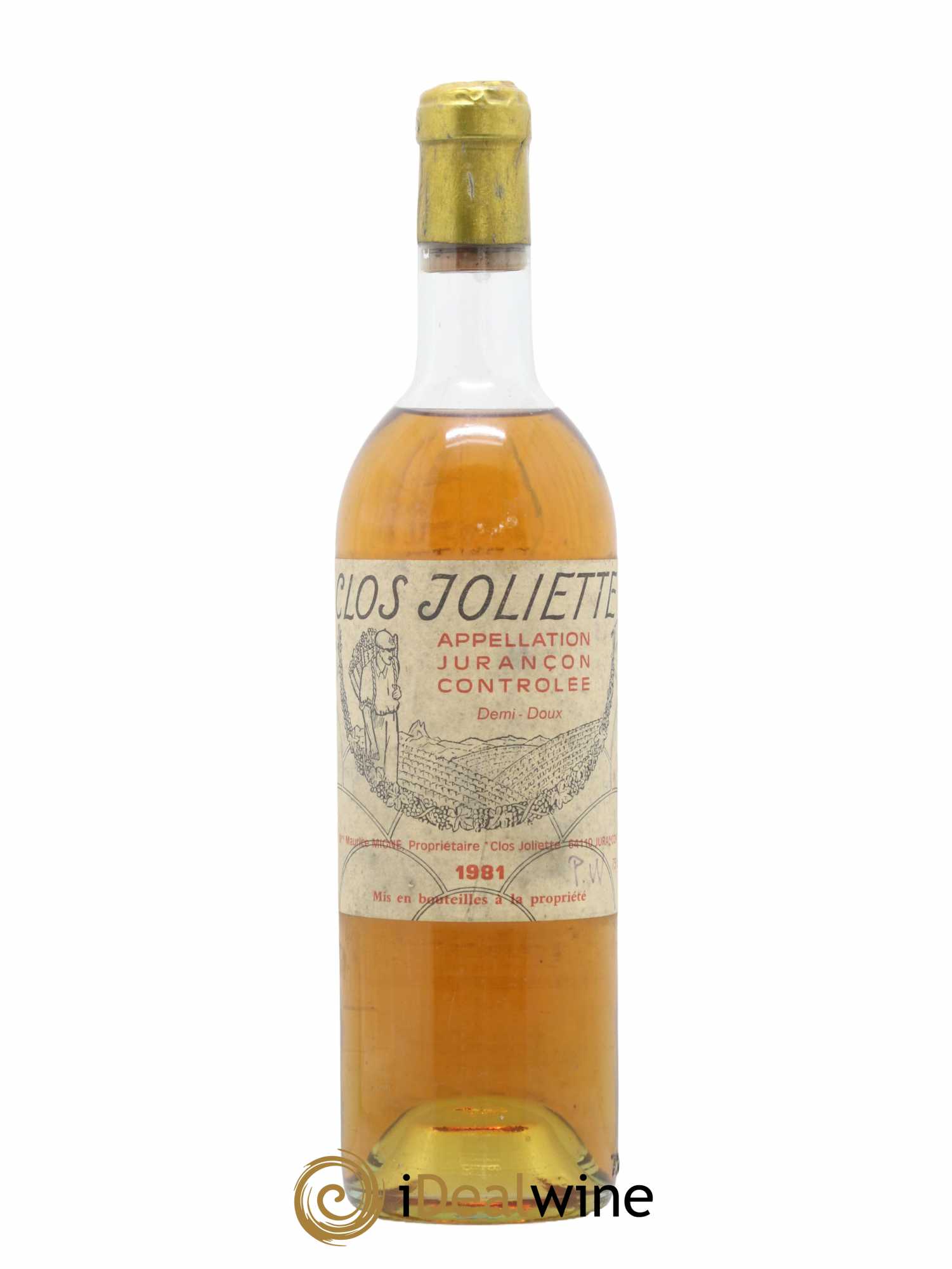 Jurançon Demi-Sec Clos Joliette 1981 - Posten von 1 Flasche - 0