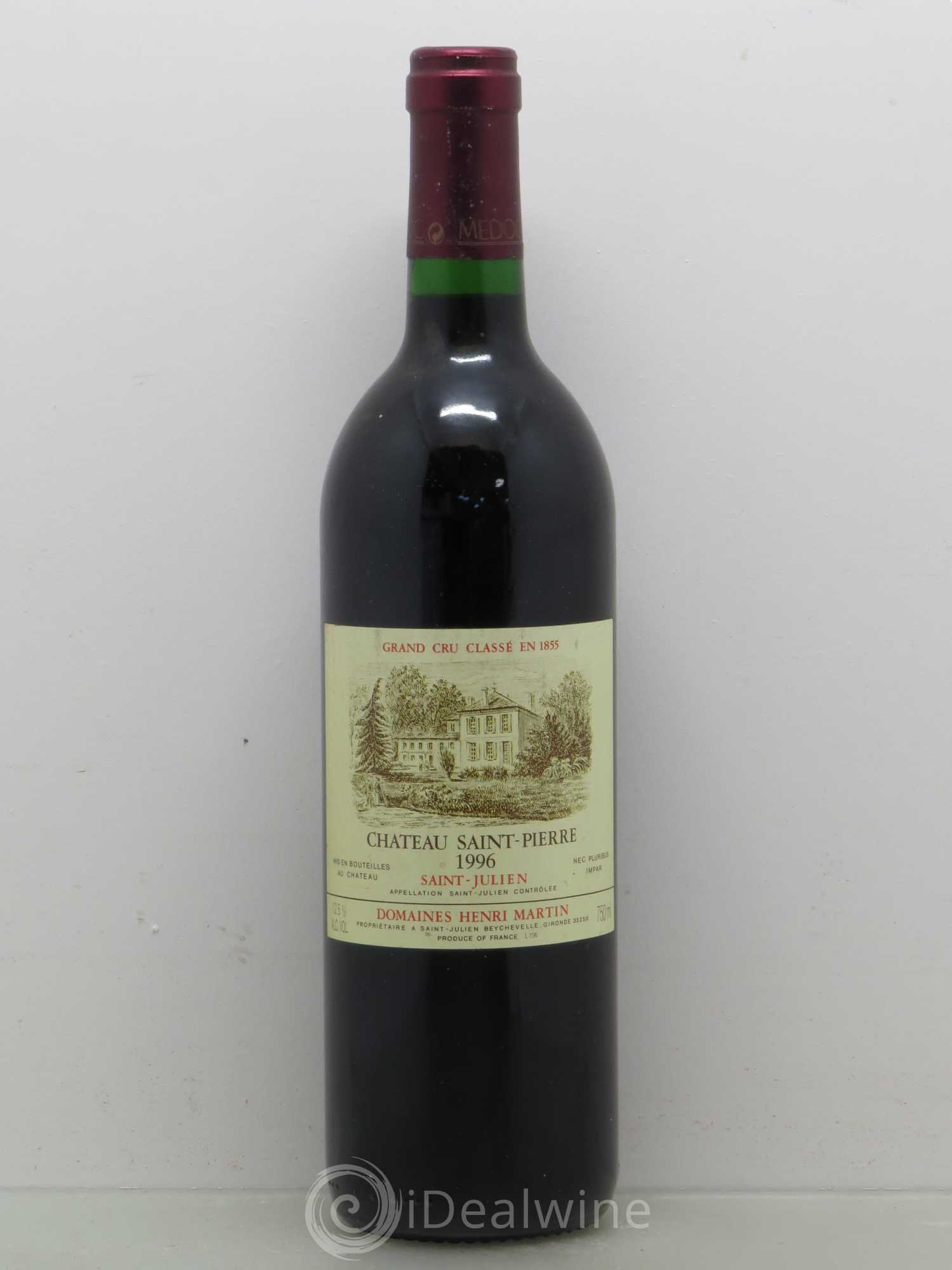 Château Saint-Pierre 4ème Grand Cru Classé 1996 - Lot de 1 bouteille - 0