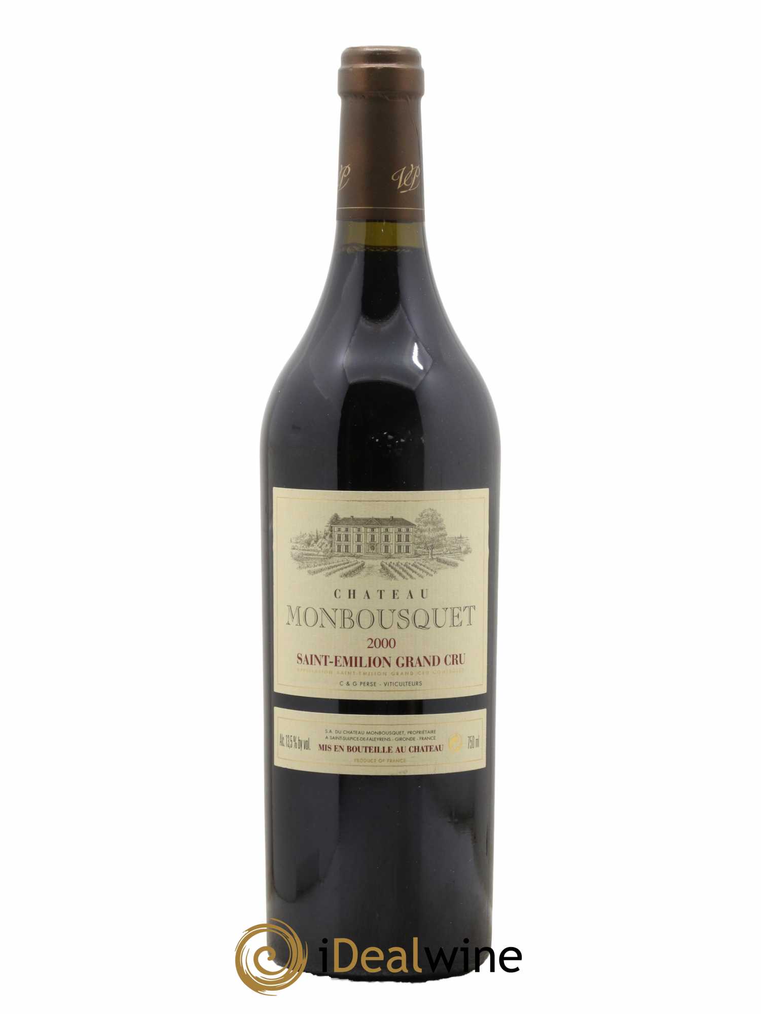 Château Monbousquet Grand Cru Classé 2000 - Lot de 1 bouteille - 0