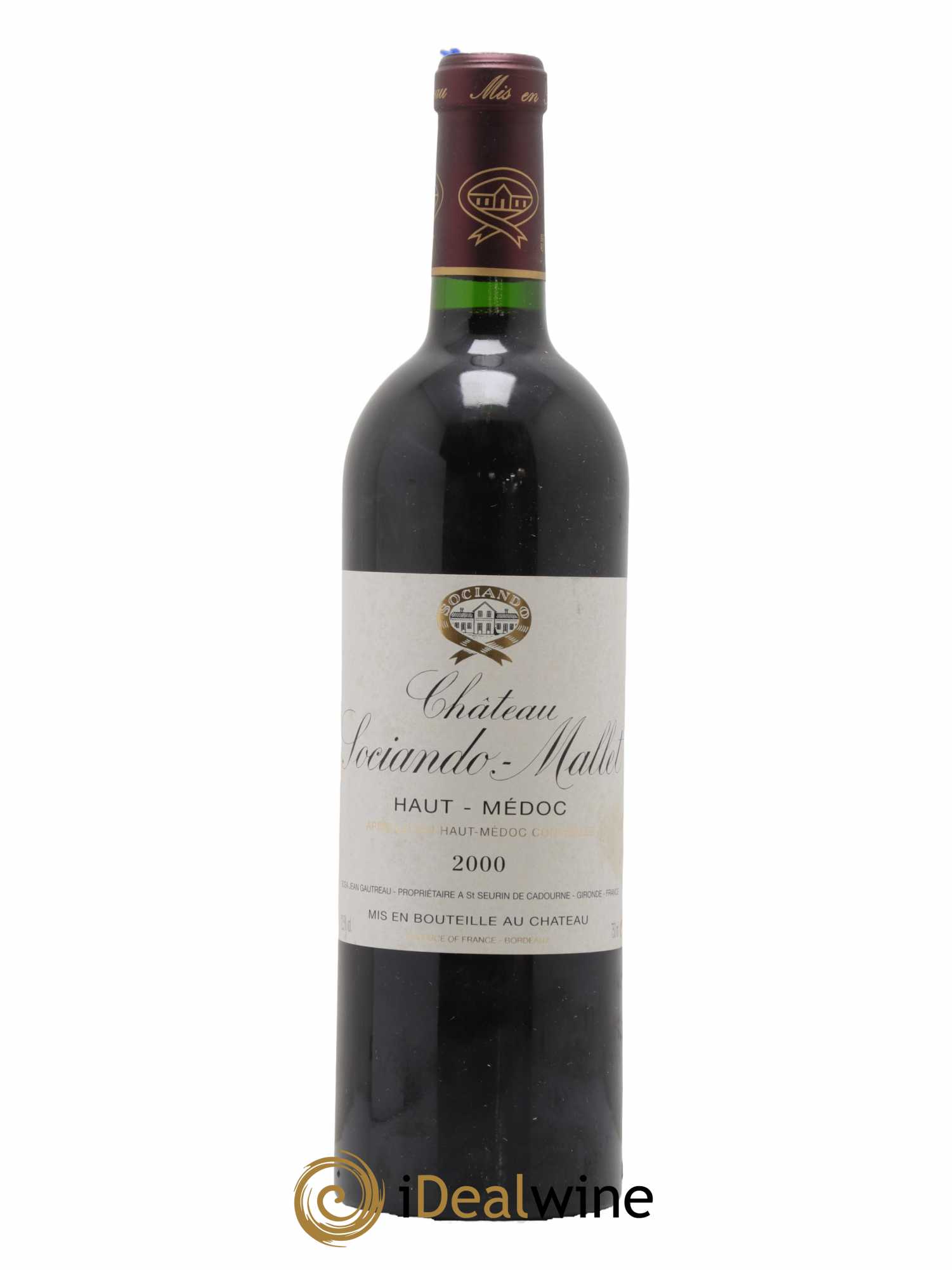Château Sociando Mallet 2000 - Lot de 1 bouteille - 0