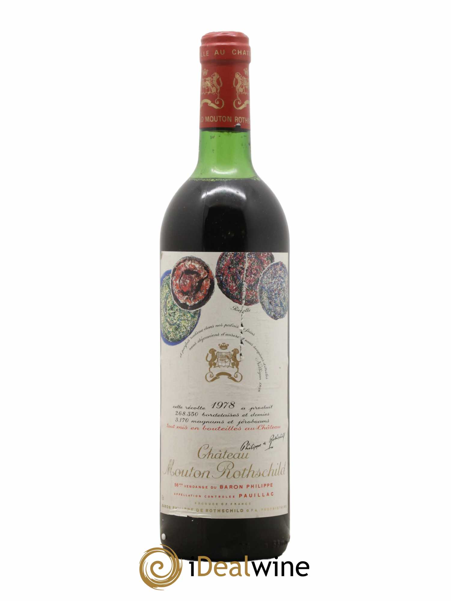 Château Mouton Rothschild 1er Grand Cru Classé 1978 - Lot de 1 bouteille - 0