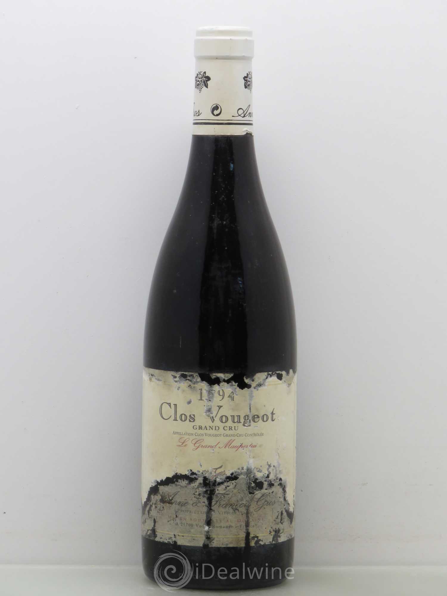 Clos de Vougeot Grand Cru Le Grand Maupertui Anne Gros 1994 - Lot de 1 bouteille - 0